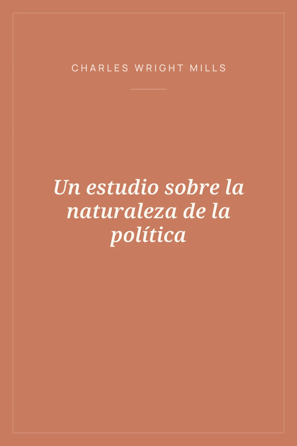Portada de Un estudio sobre la naturaleza de la política