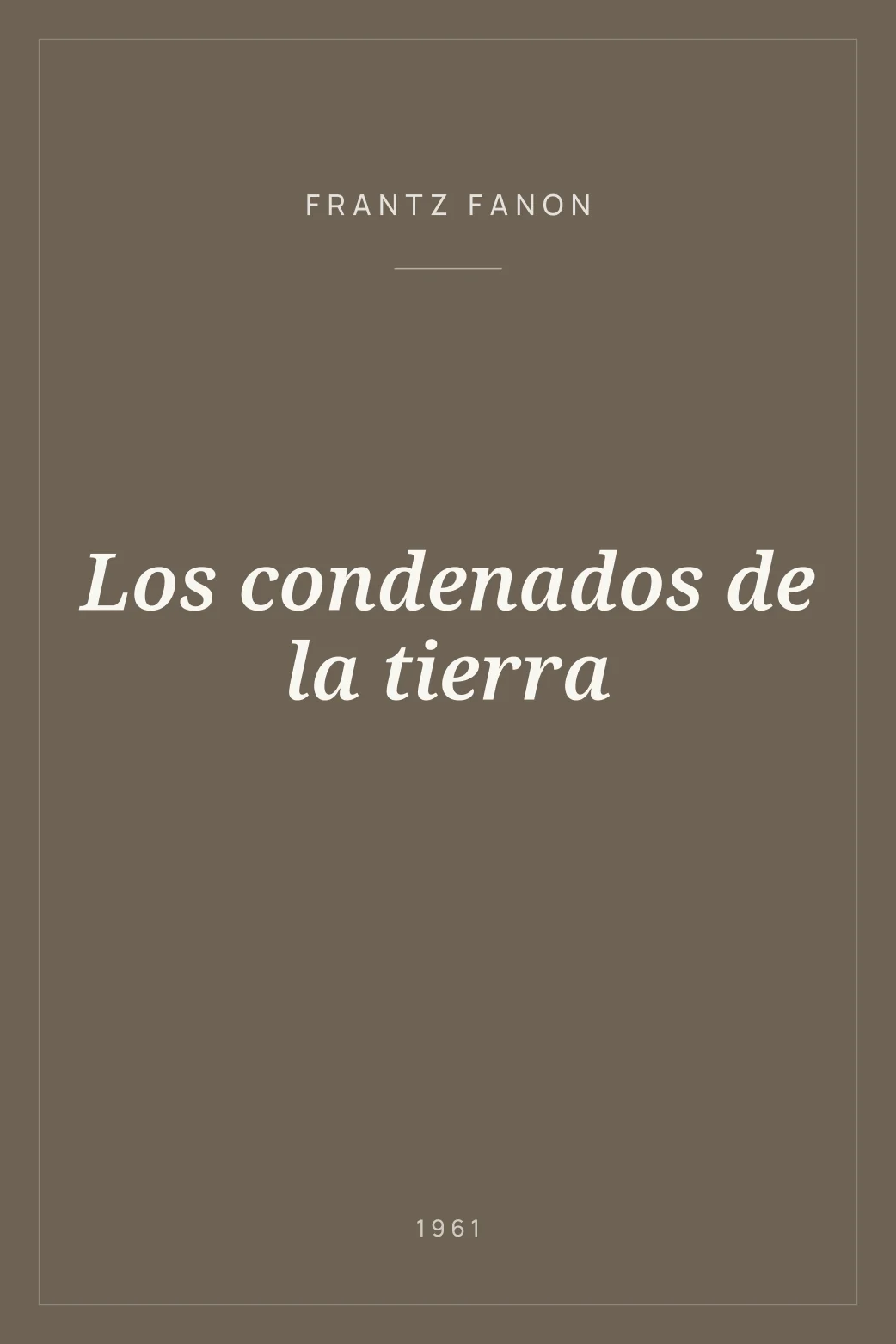 Portada de Los condenados de la tierra