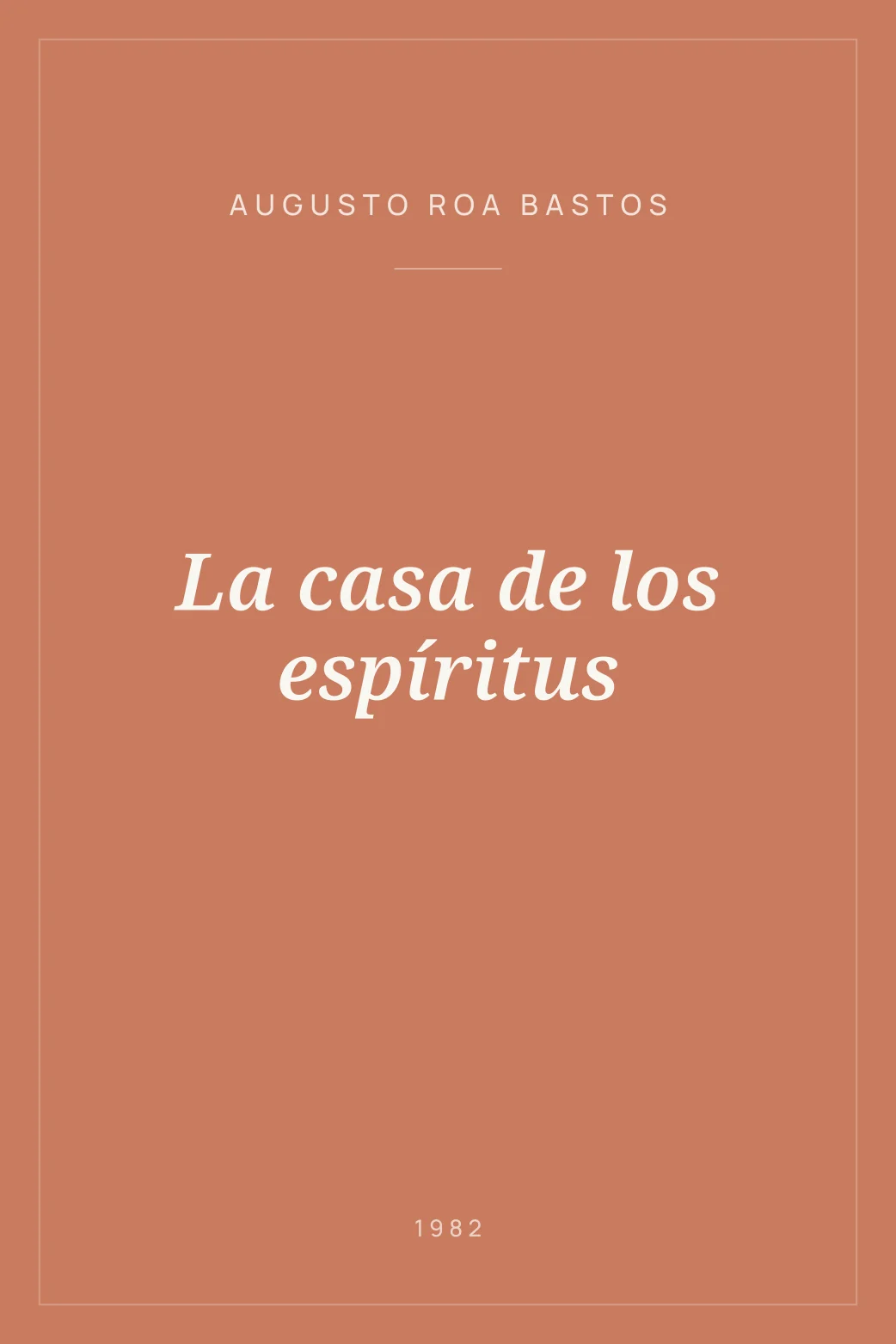 Portada de La casa de los espíritus