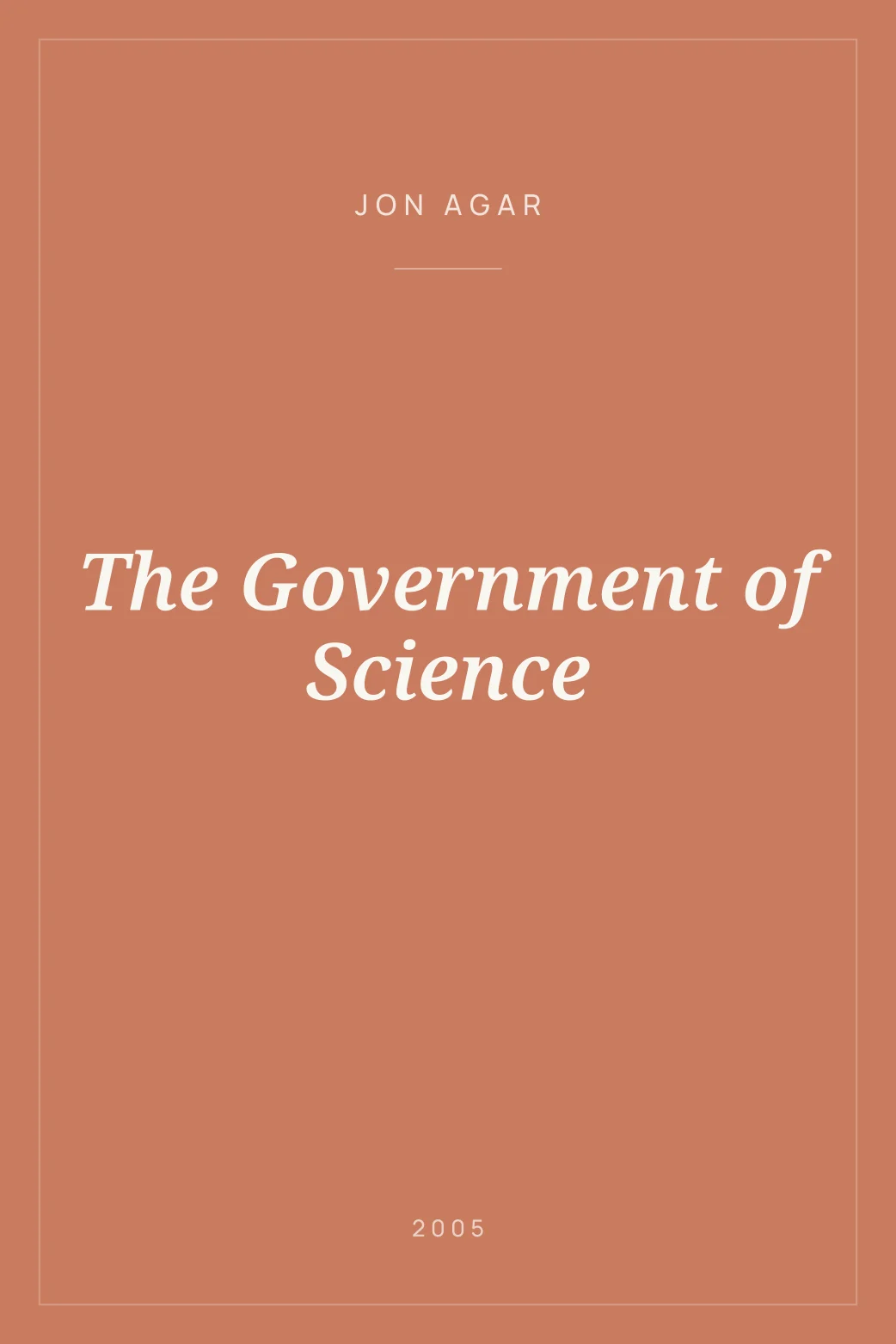 Portada de The Government of Science