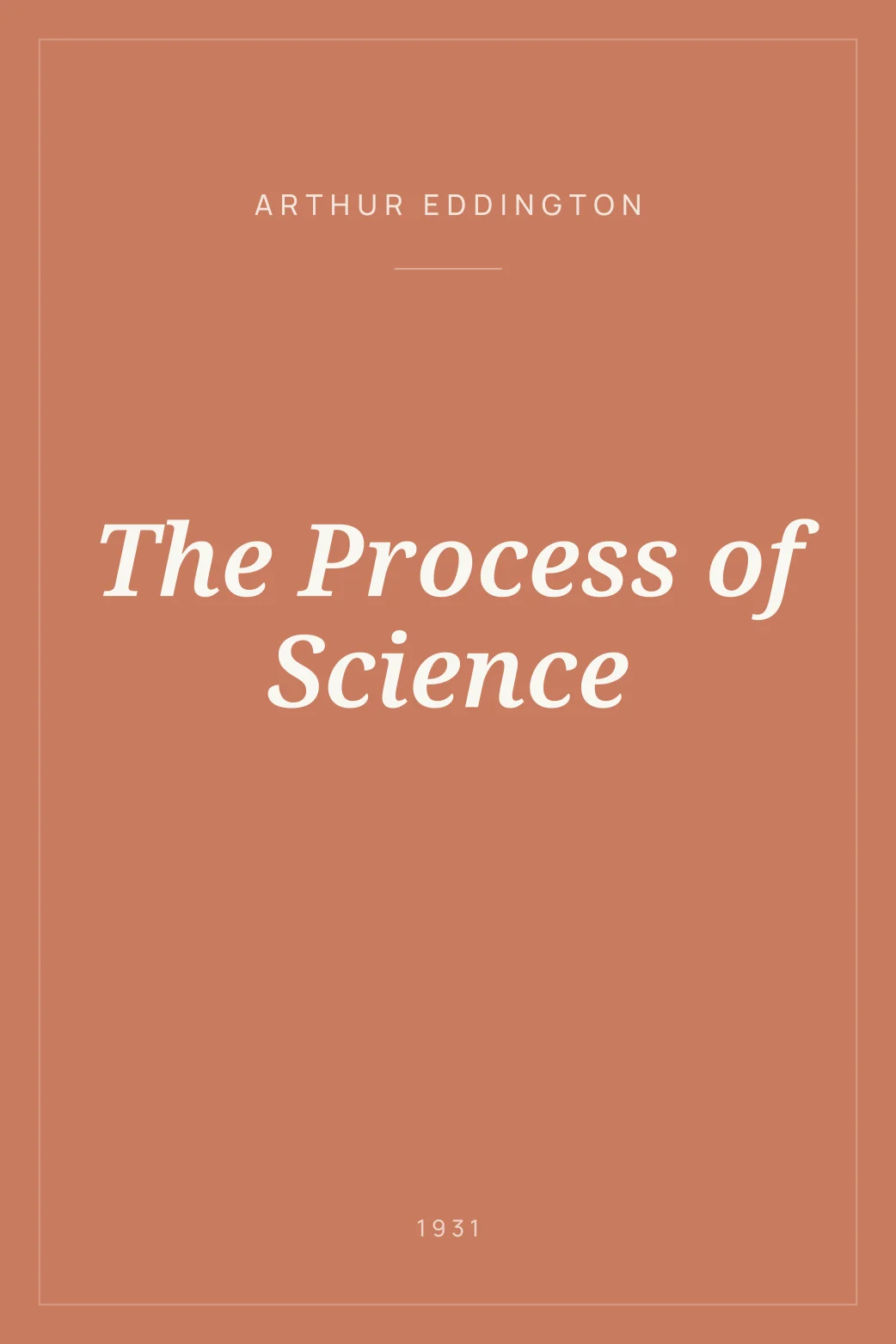 Portada de The Process of Science