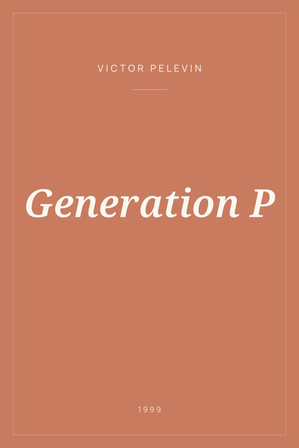 Portada de Generation P