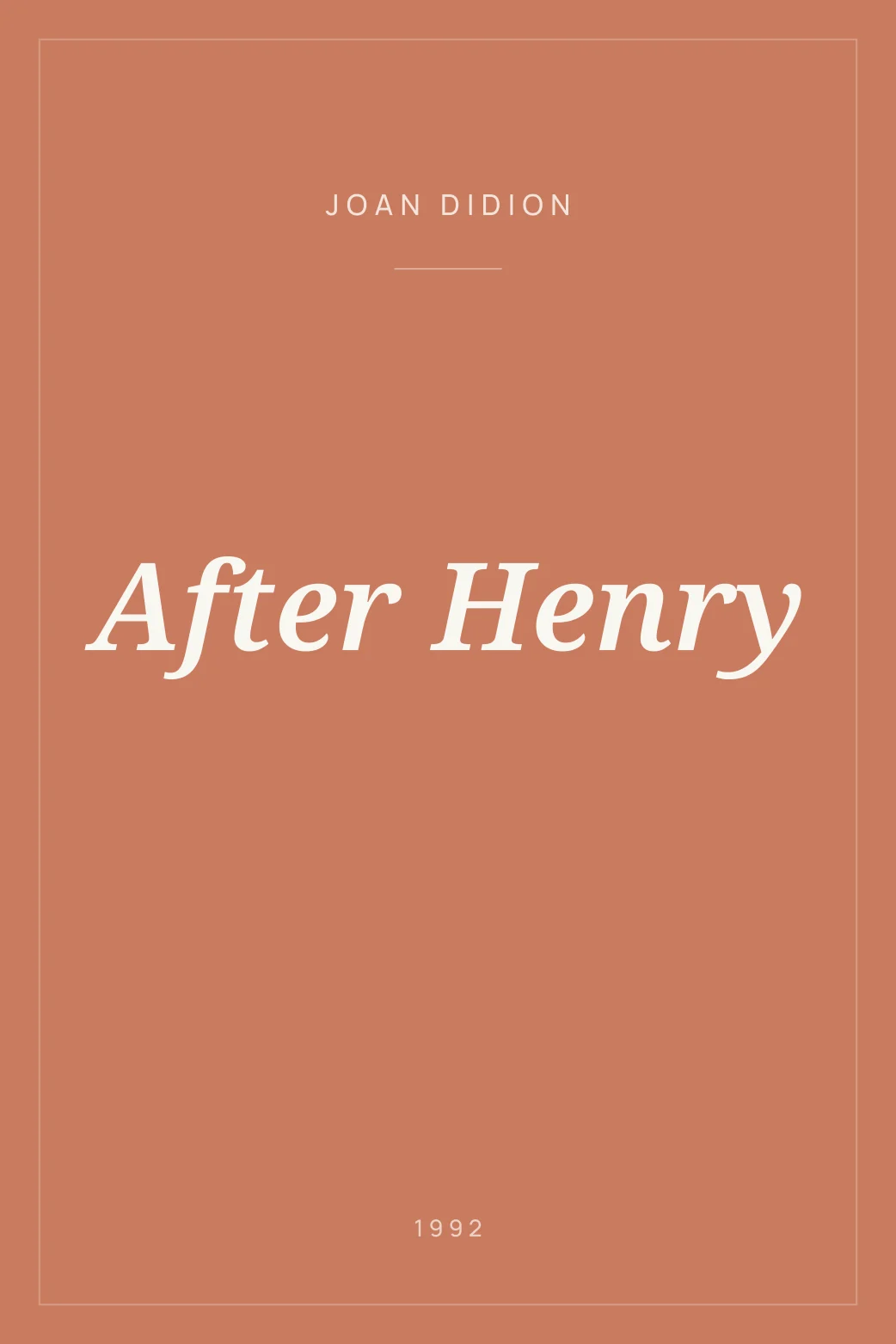 Portada de After Henry