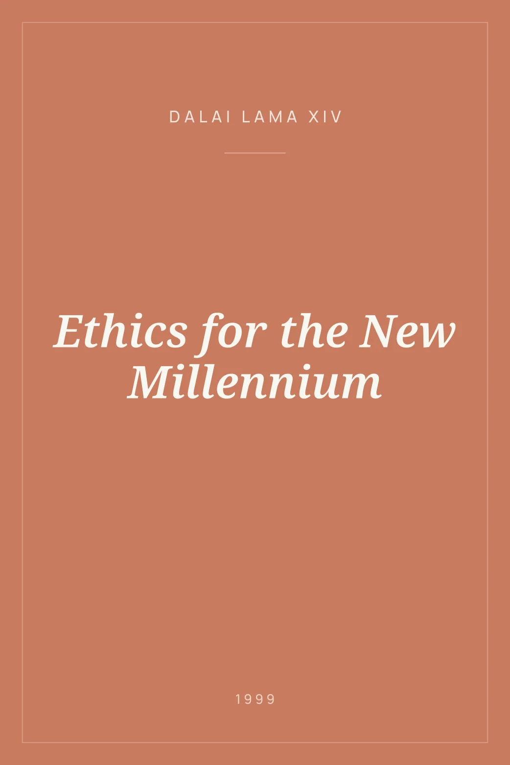 Portada de Ethics for the New Millennium
