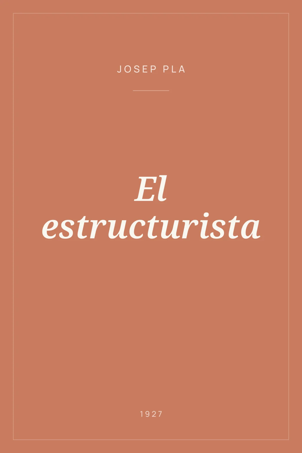 Portada de El estructurista