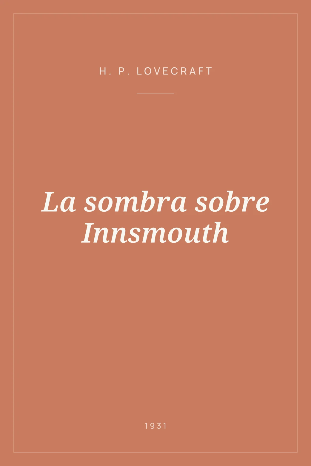 Portada de La sombra sobre Innsmouth