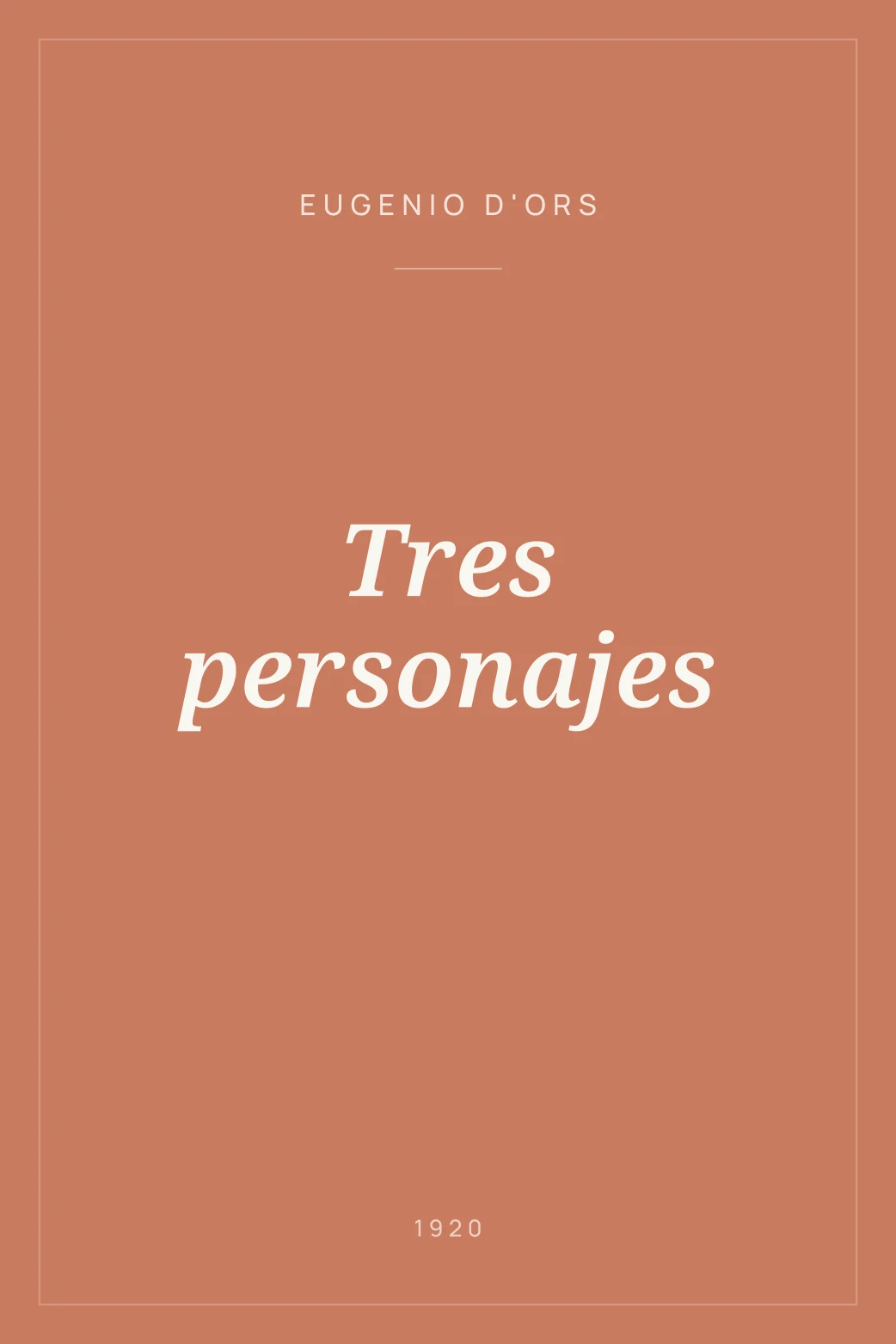 Portada de Tres personajes