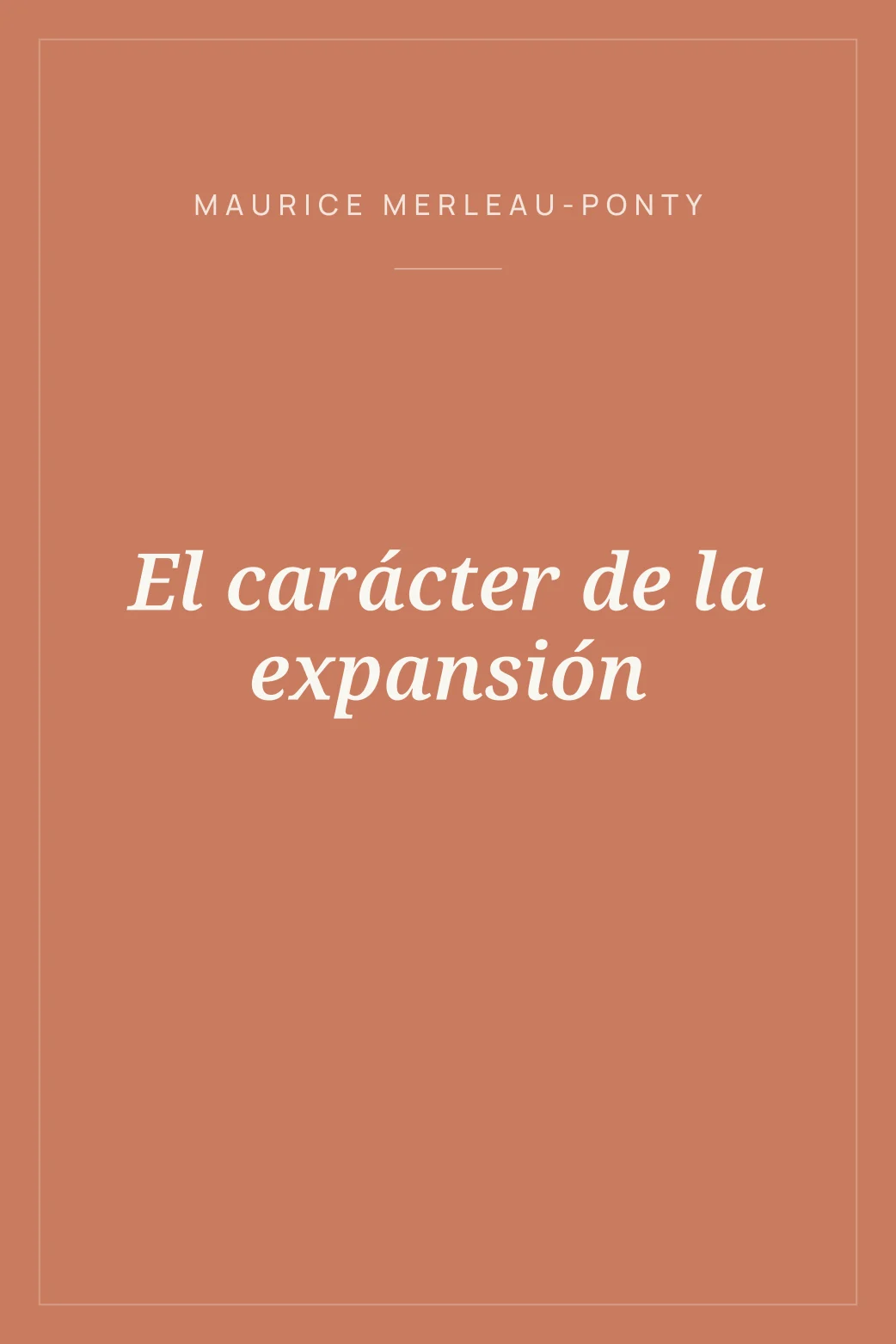 Portada de El carácter de la expansión