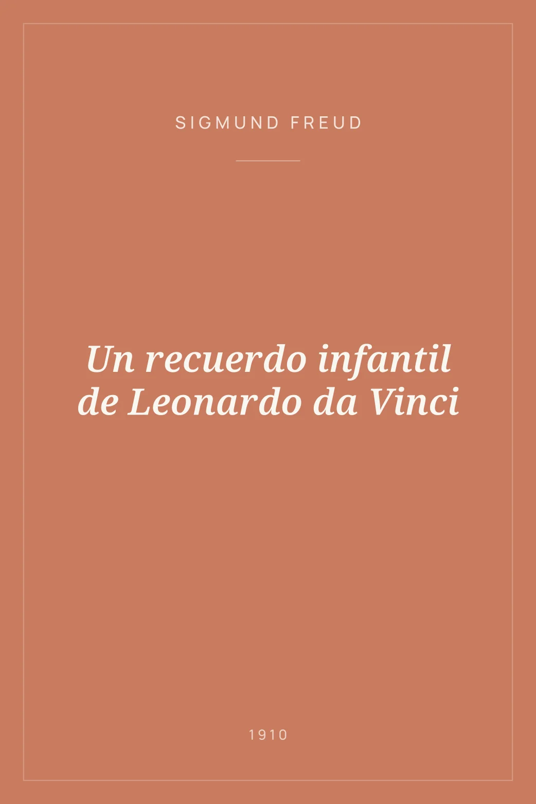Portada de Un recuerdo infantil de Leonardo da Vinci