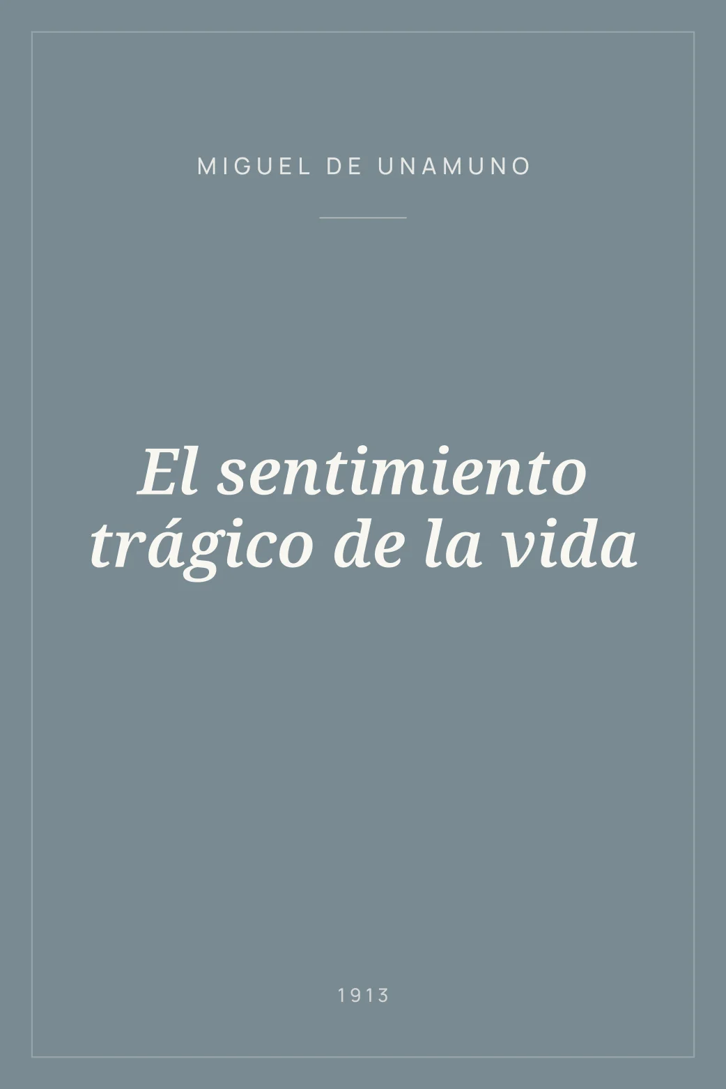 Portada de El sentimiento trágico de la vida