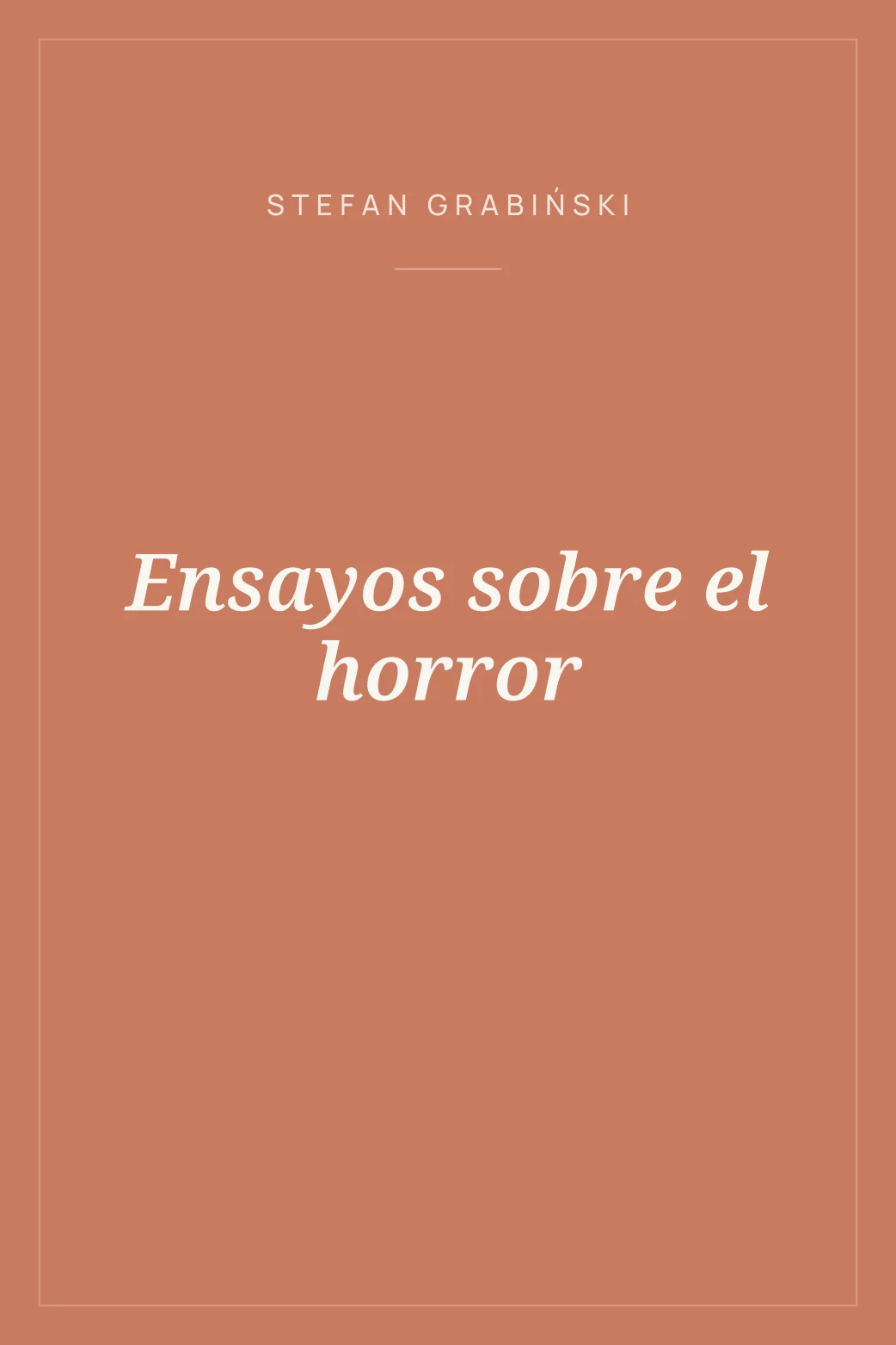 Portada de Ensayos sobre el horror