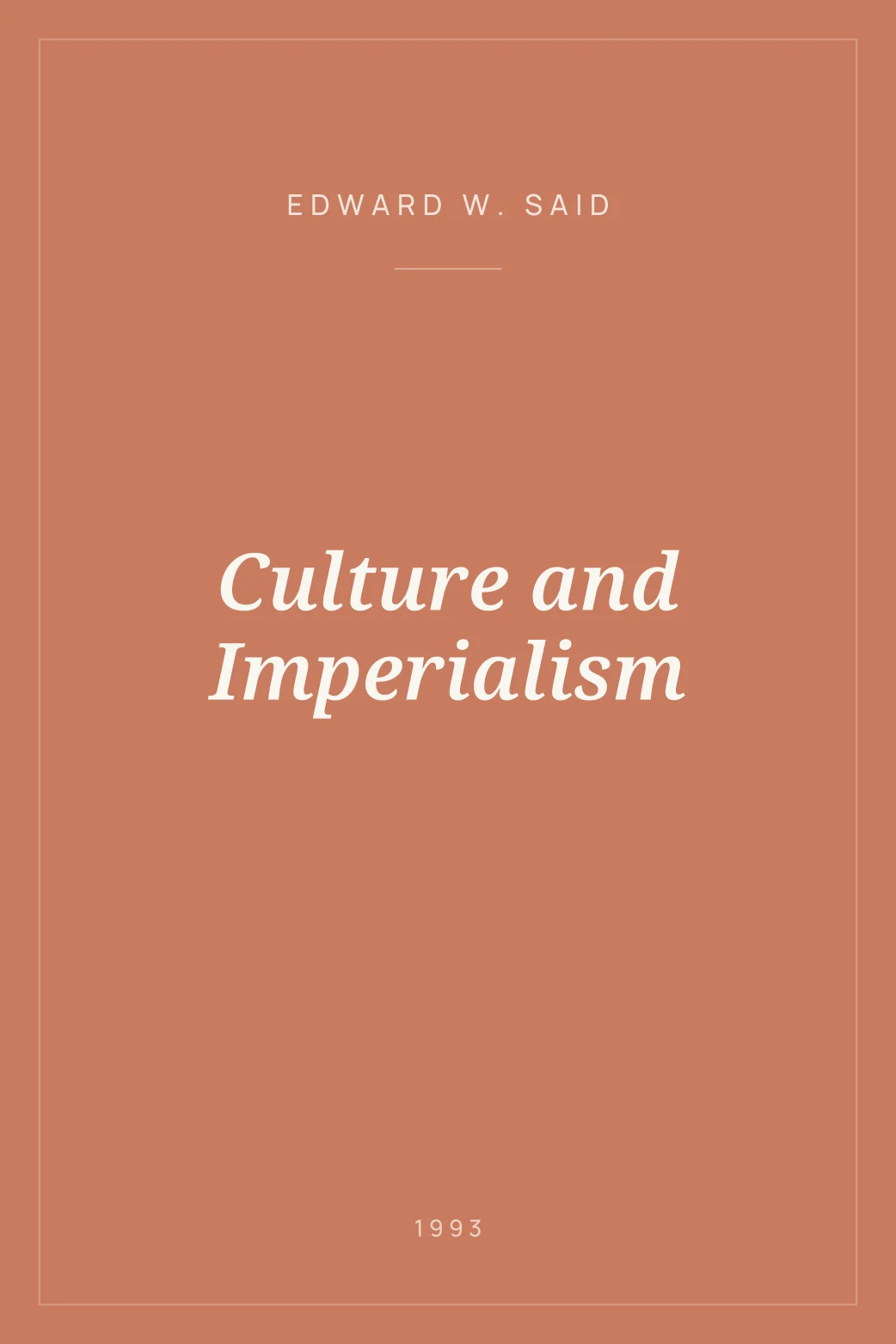 Portada de Culture and Imperialism