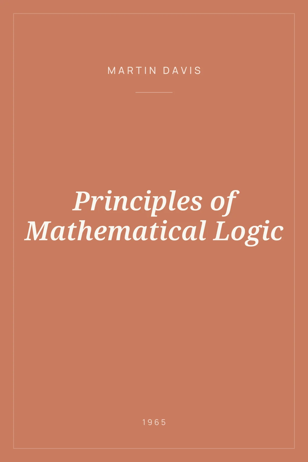 Portada de Principles of Mathematical Logic