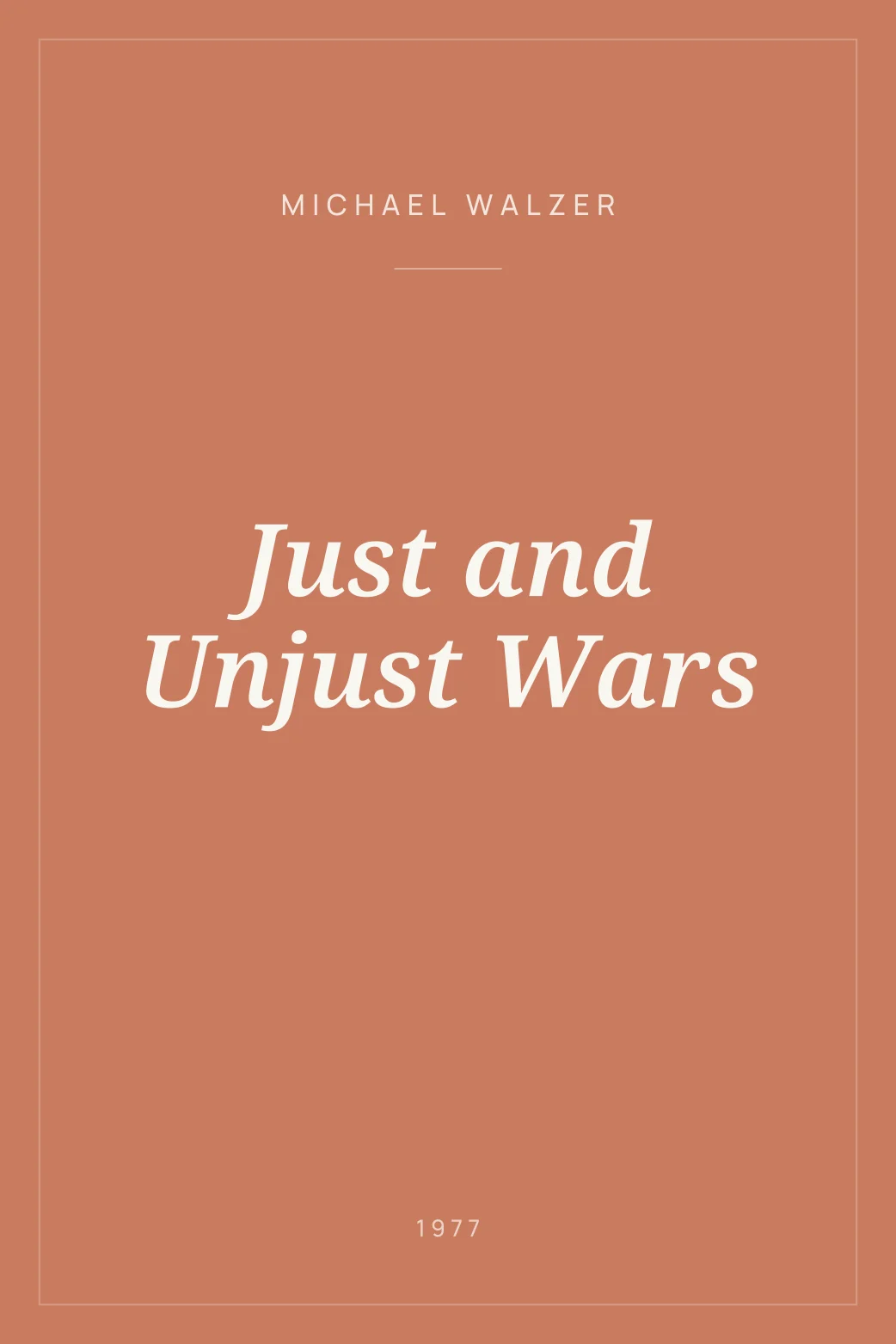 Portada de Just and Unjust Wars