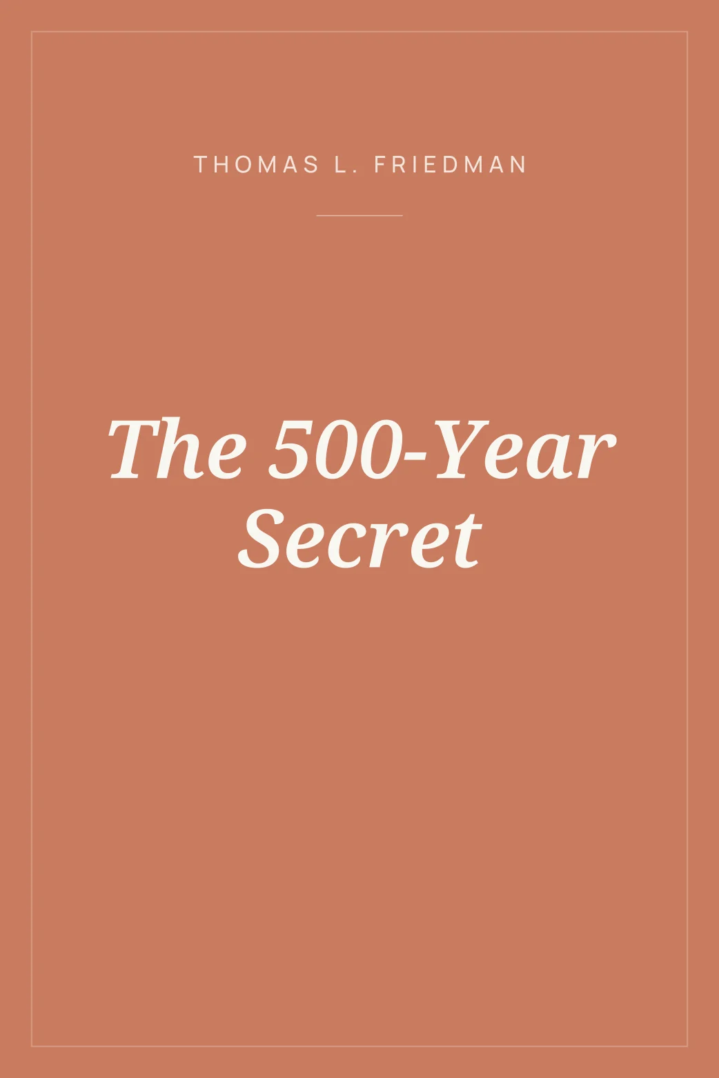 Portada de The 500-Year Secret