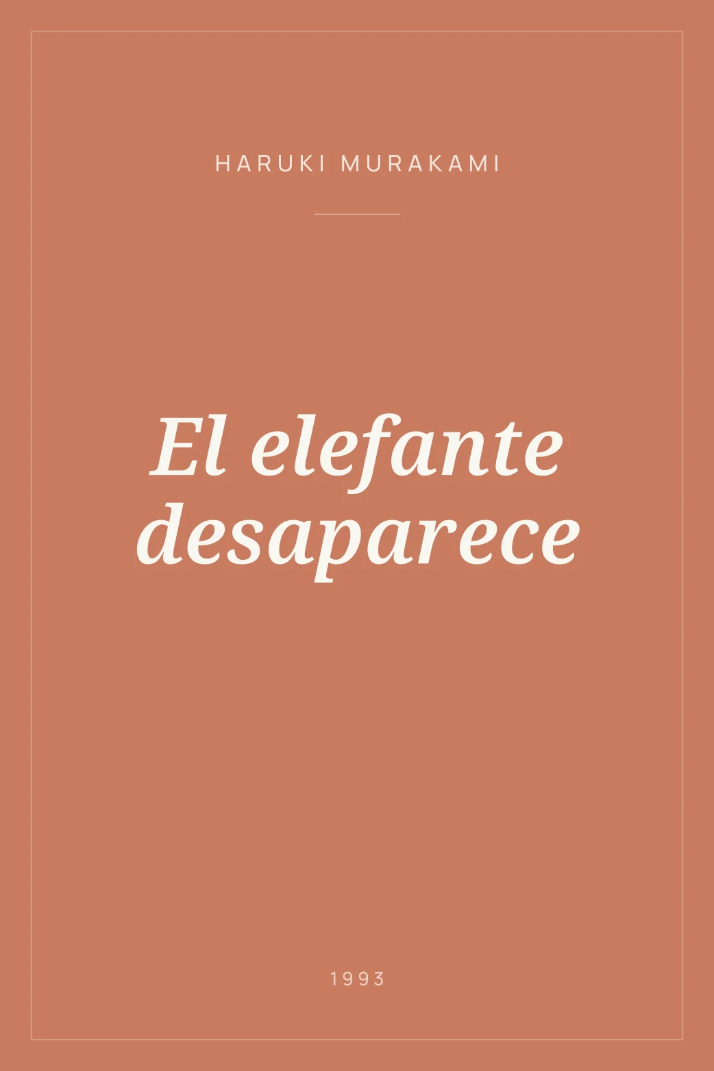 Portada de El elefante desaparece