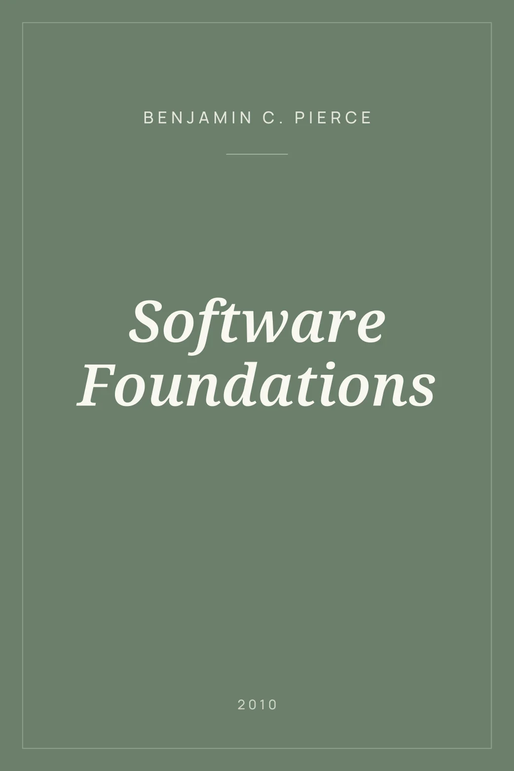 Portada de Software Foundations