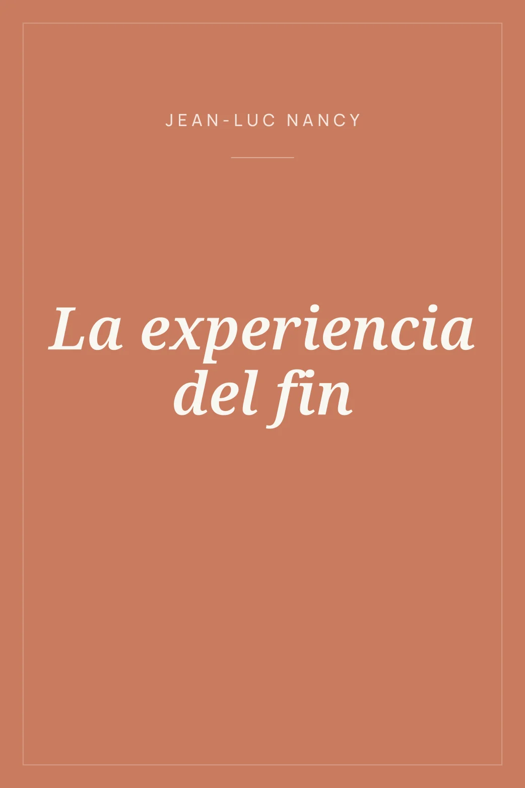 Portada de La experiencia del fin