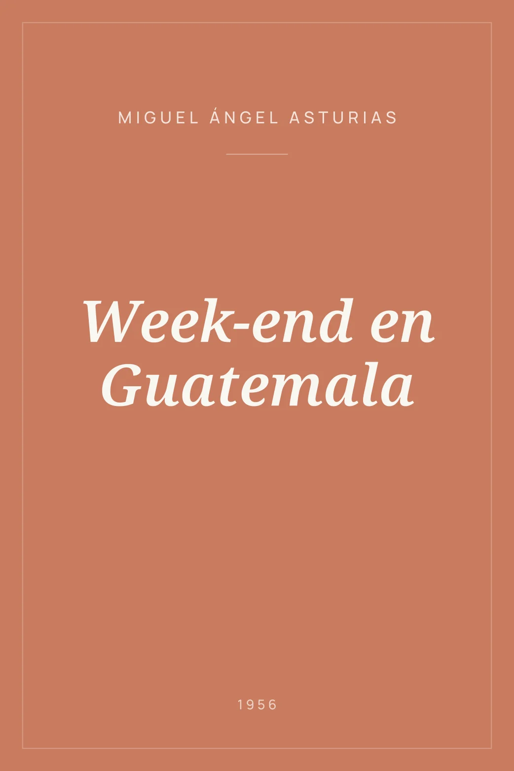 Portada de Week-end en Guatemala
