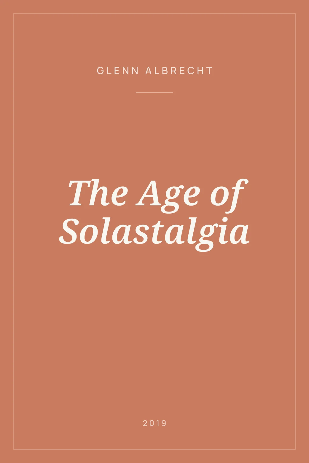 Portada de The Age of Solastalgia