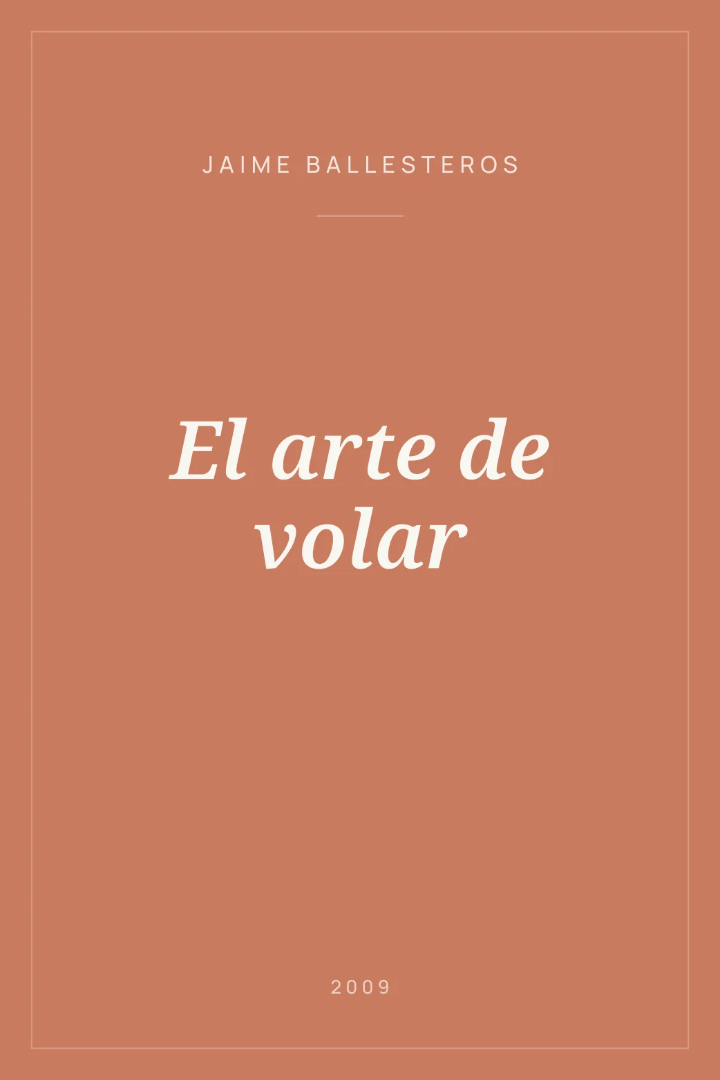 Portada de El arte de volar