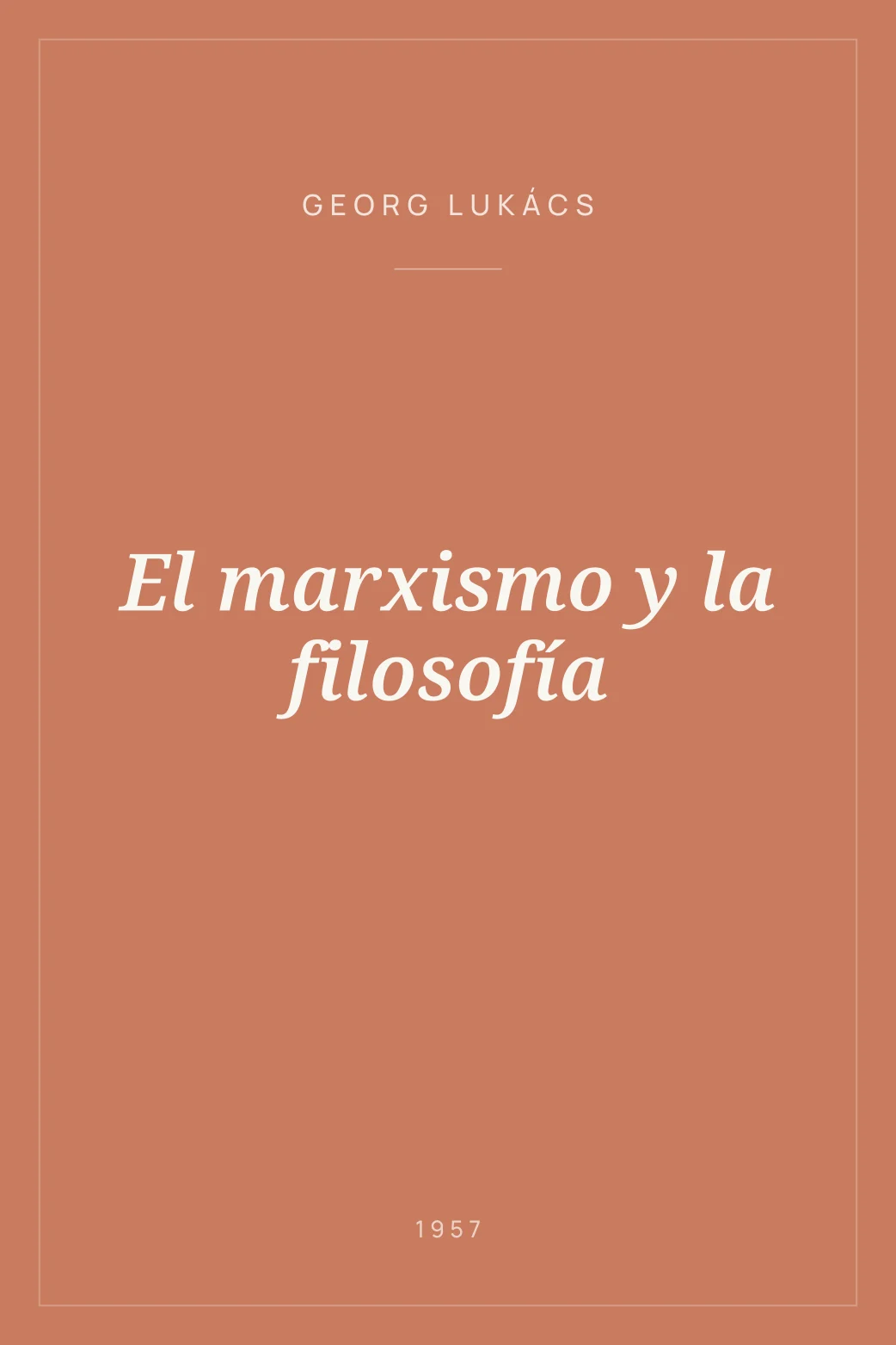 Portada de El marxismo y la filosofía