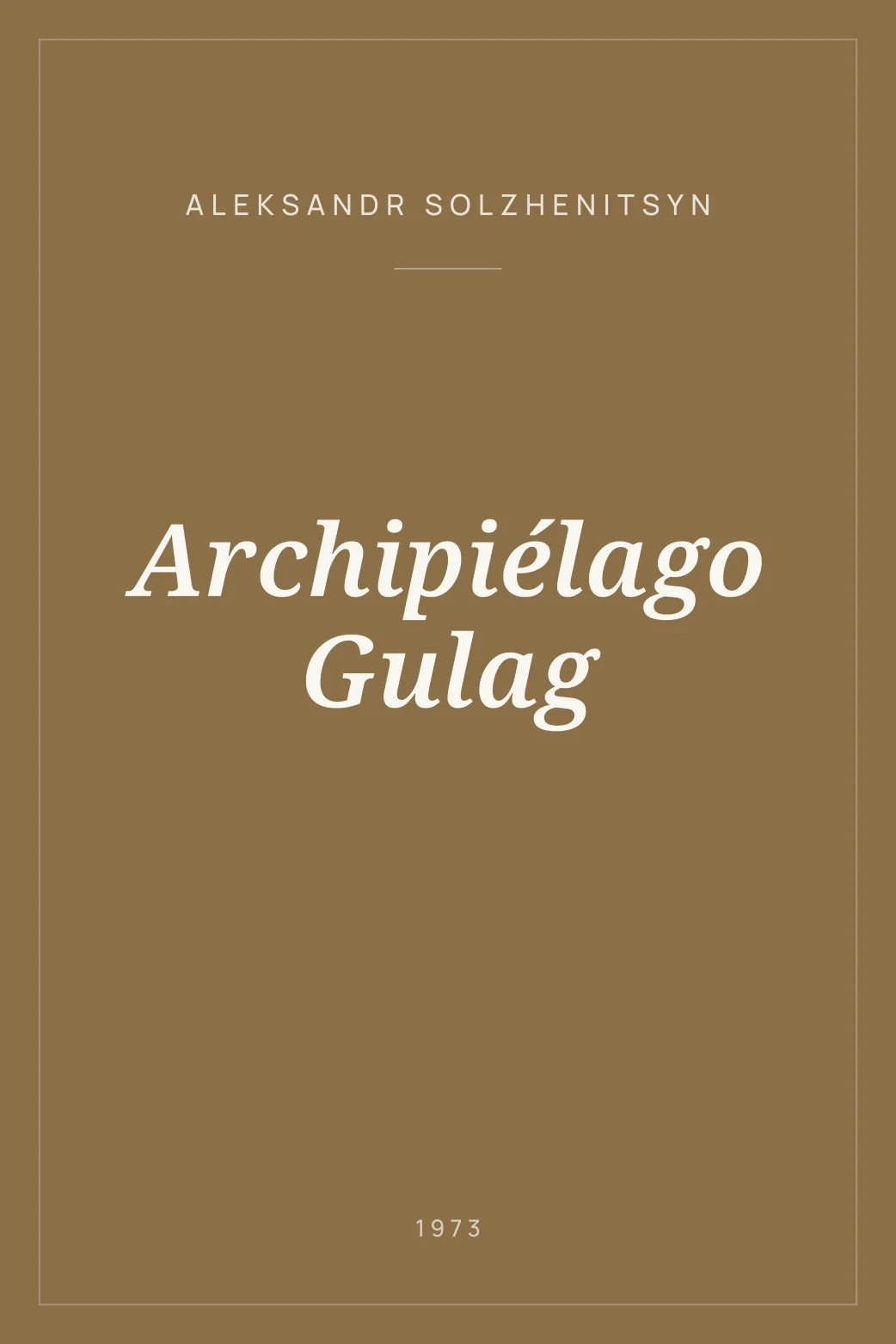 Portada de Archipiélago Gulag