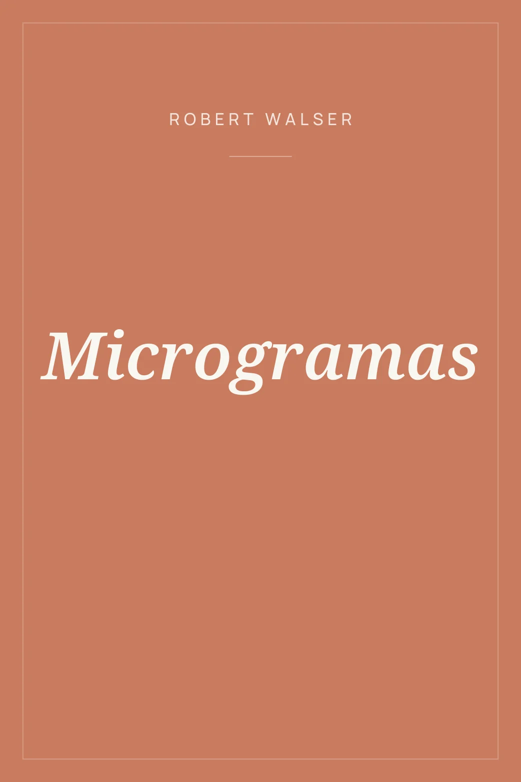 Portada de Microgramas