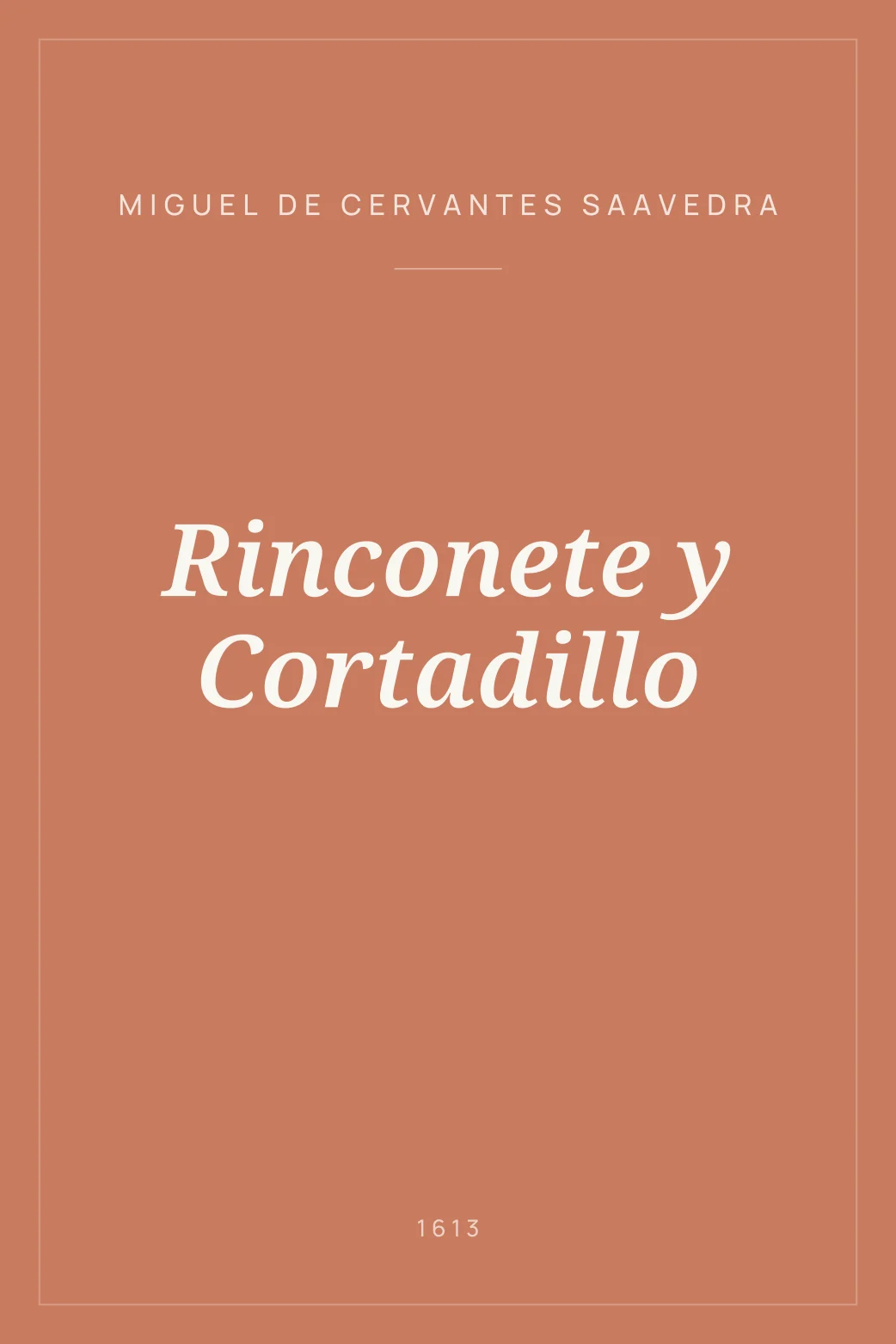 Portada de Rinconete y Cortadillo