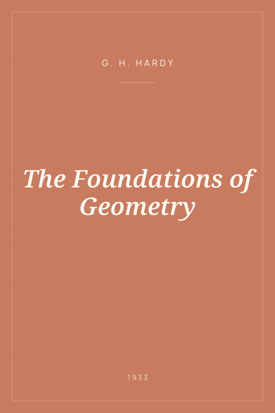 Portada de The Foundations of Geometry