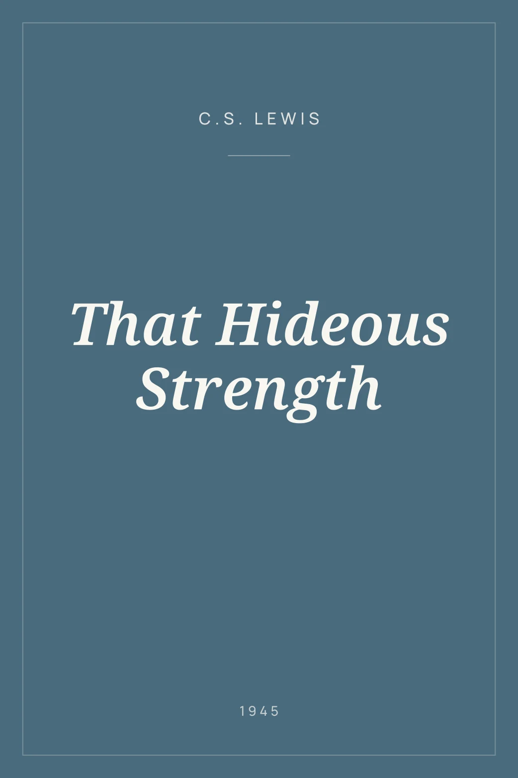Portada de That Hideous Strength