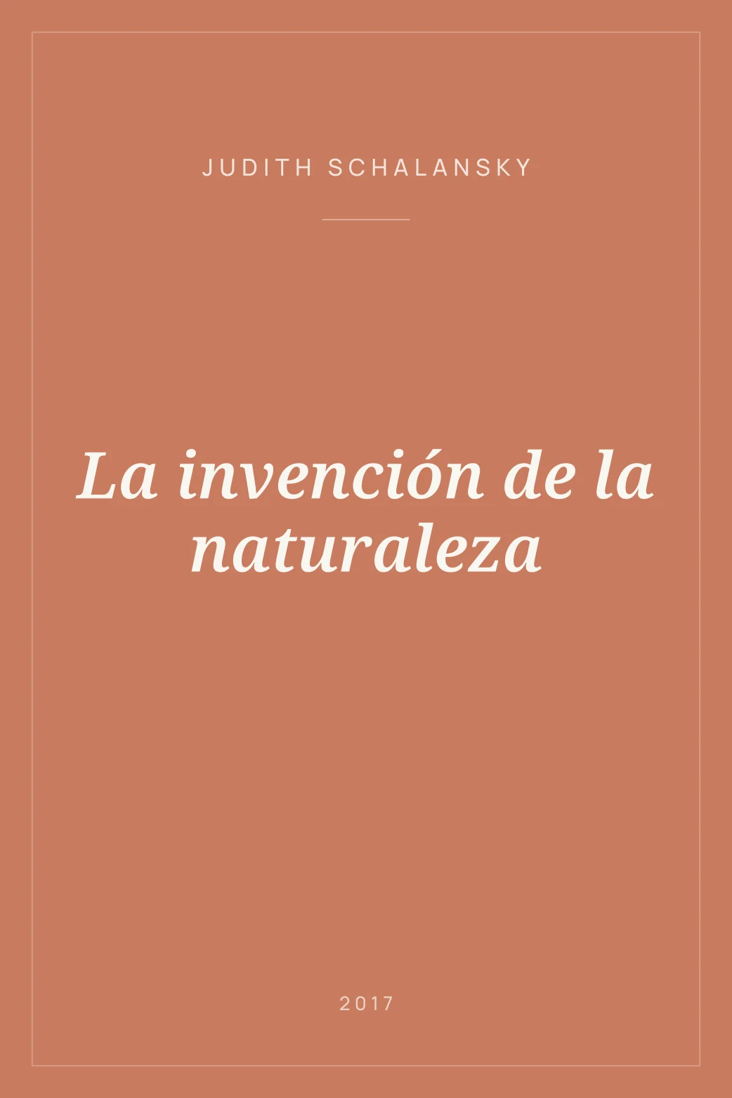 Portada de La invención de la naturaleza