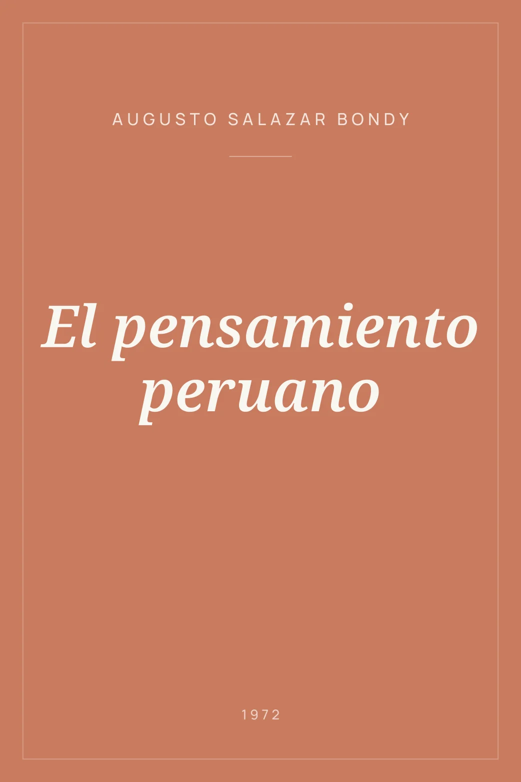 Portada de El pensamiento peruano