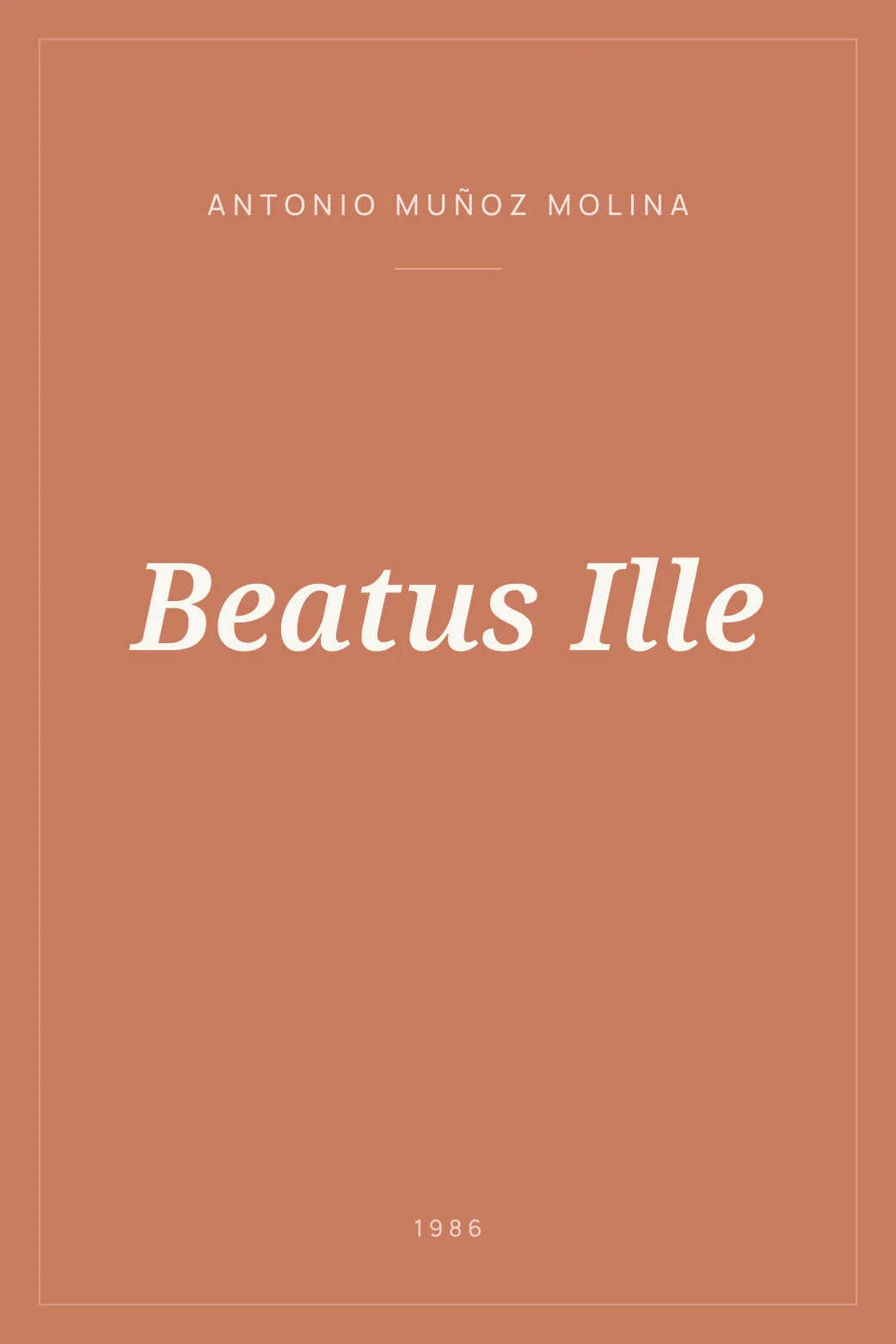 Portada de Beatus Ille