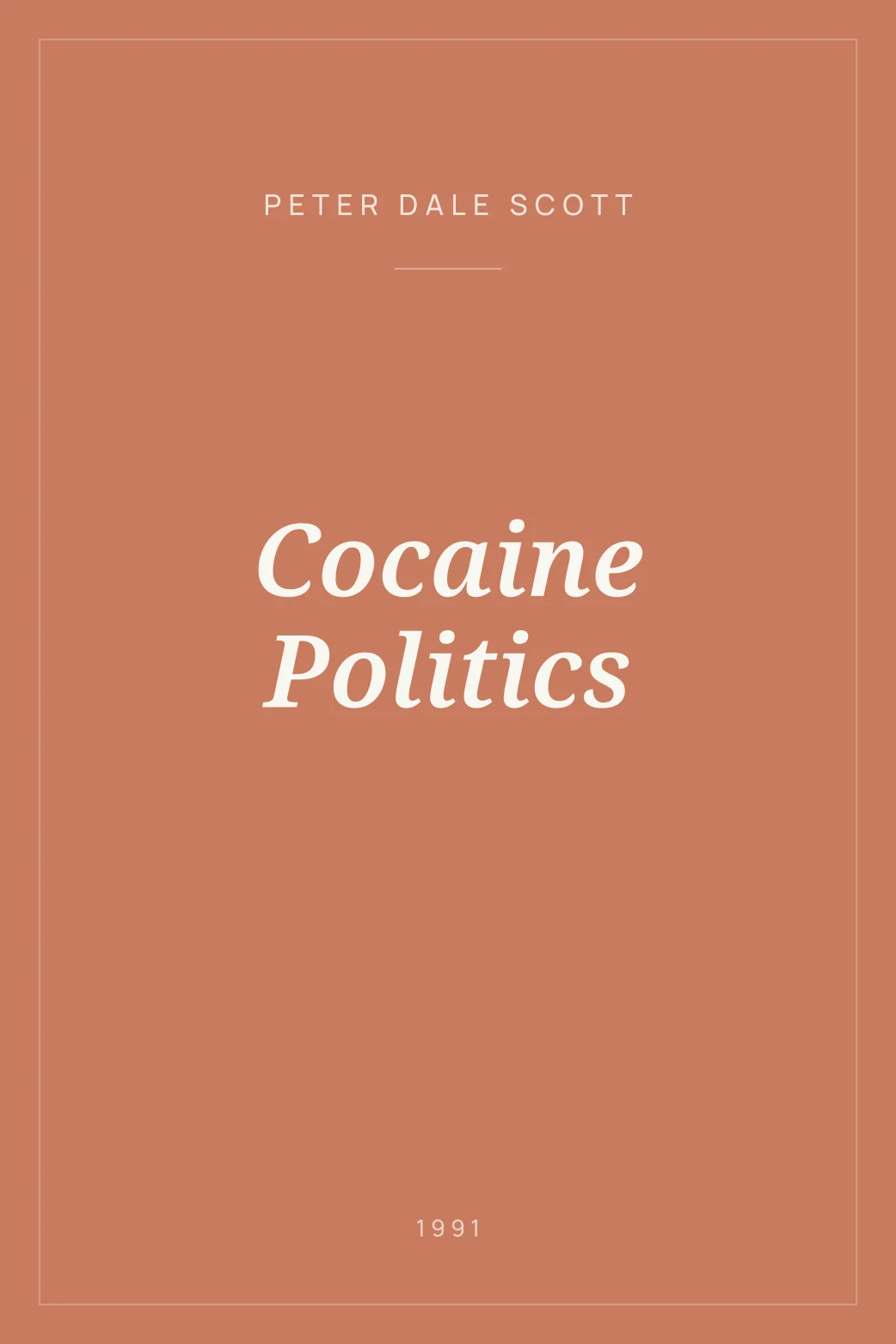 Portada de Cocaine Politics