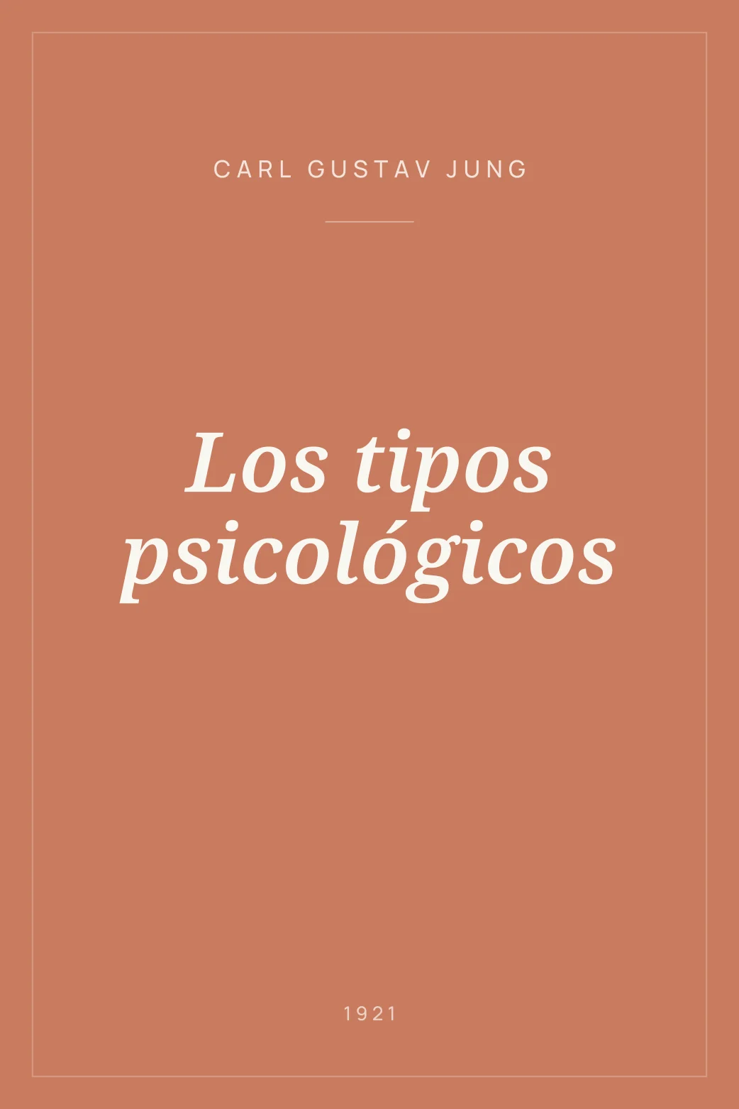 Portada de Los tipos psicológicos