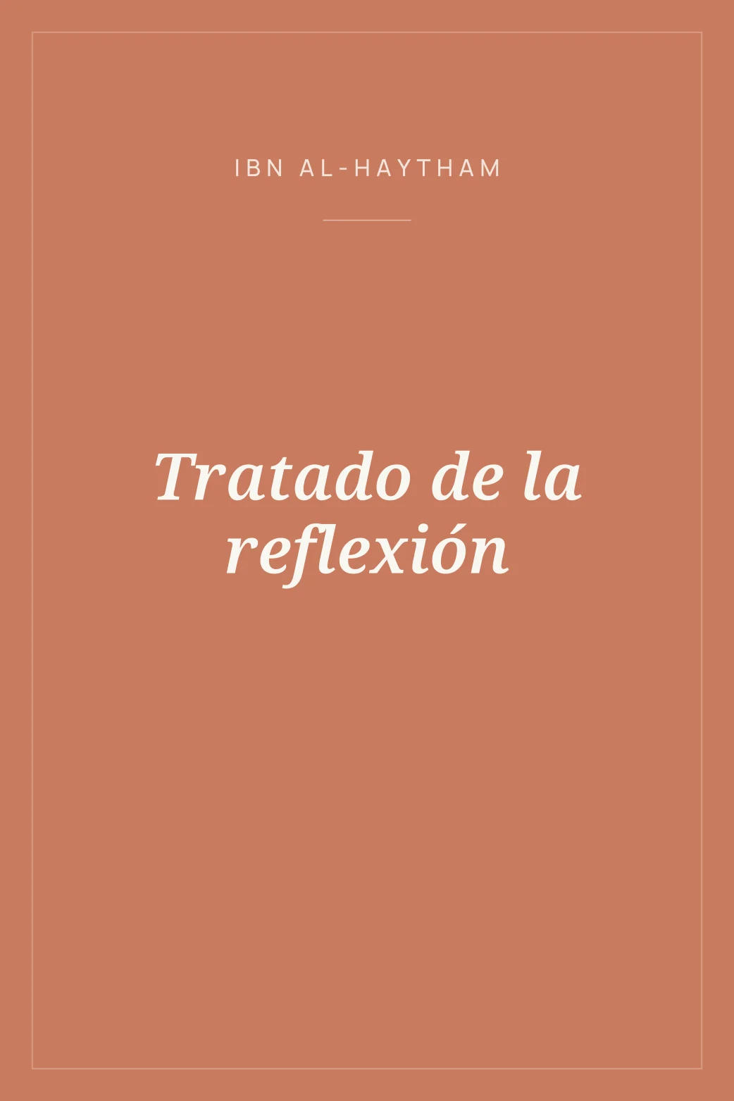 Portada de Tratado de la reflexión