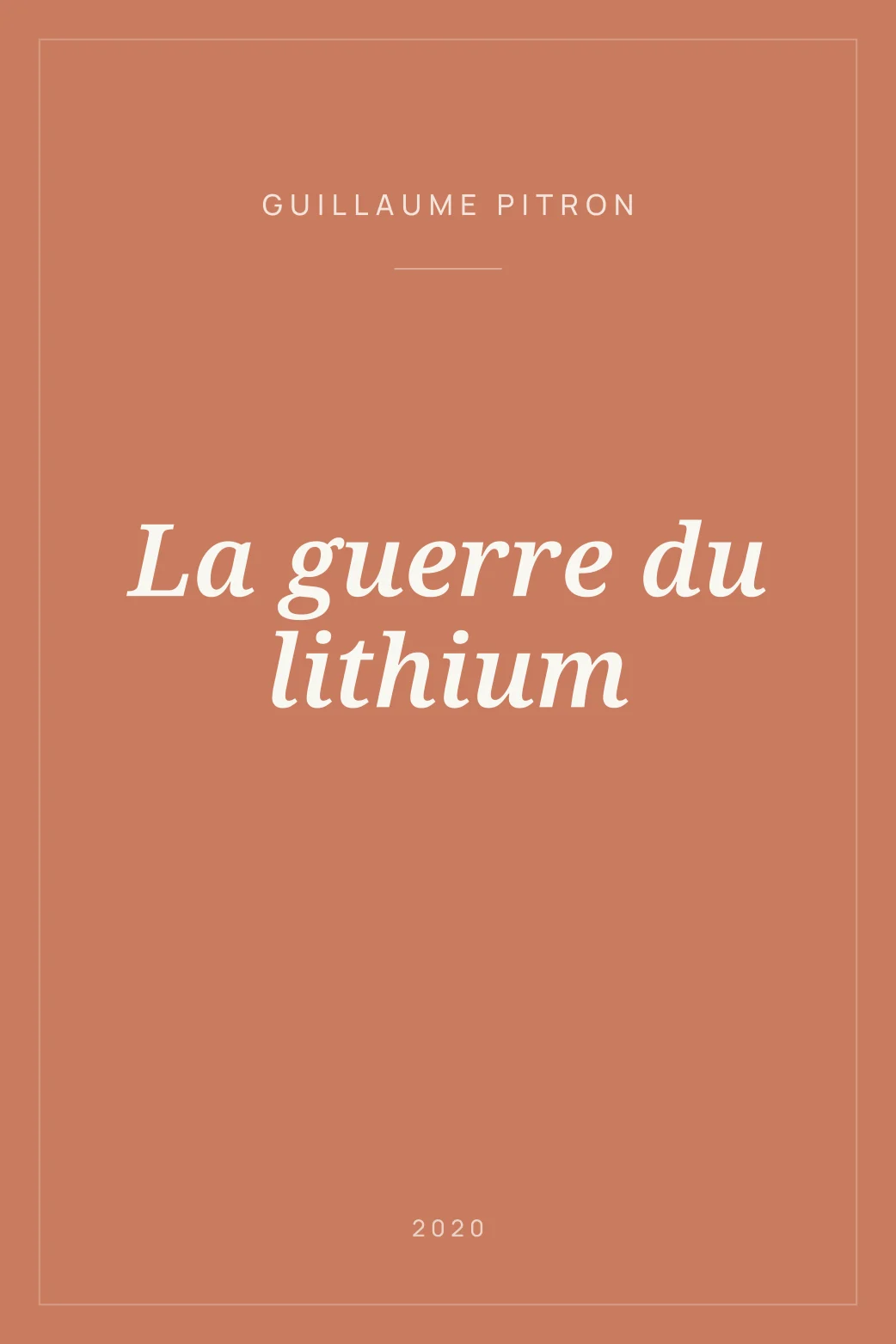 Portada de La guerre du lithium