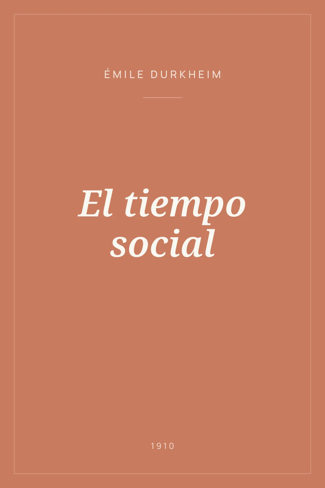 Portada de El tiempo social