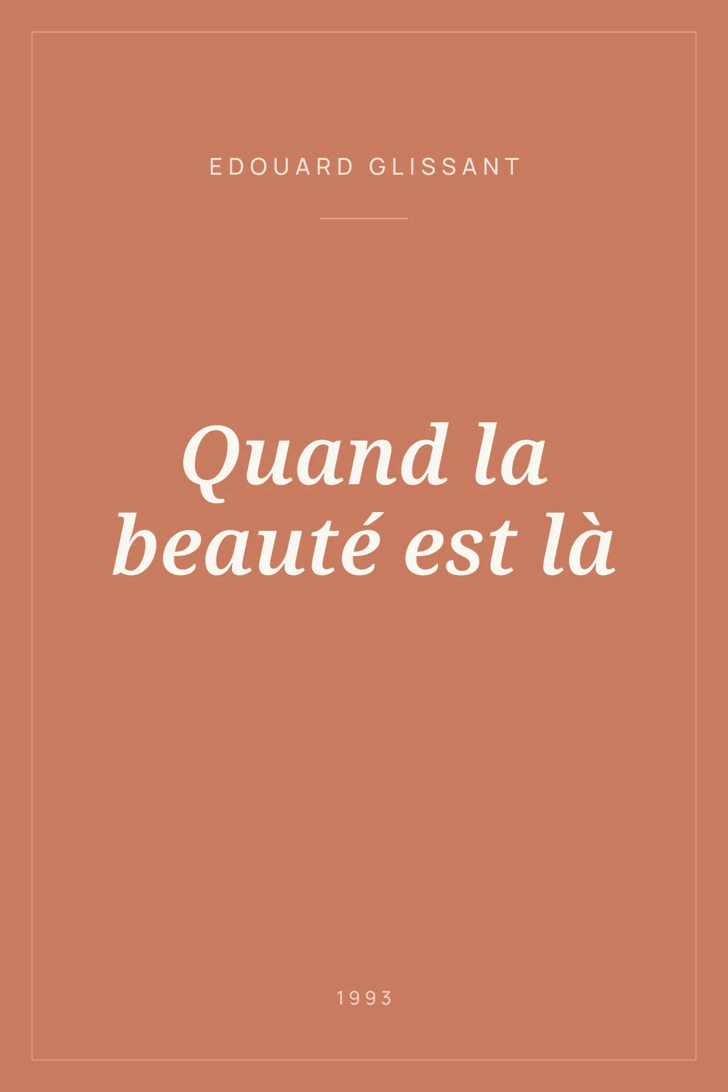 Portada de Quand la beauté est là