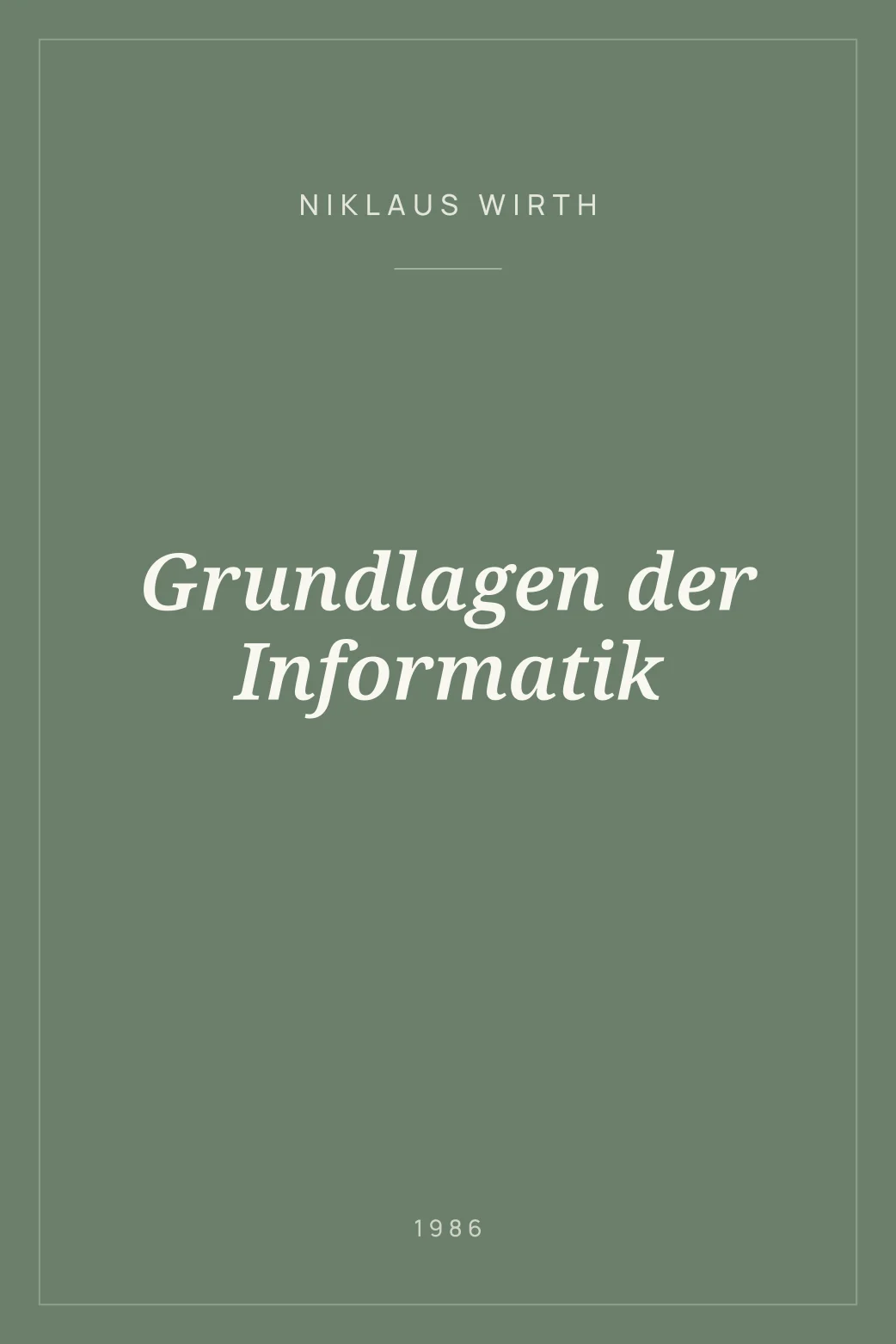 Portada de Grundlagen der Informatik