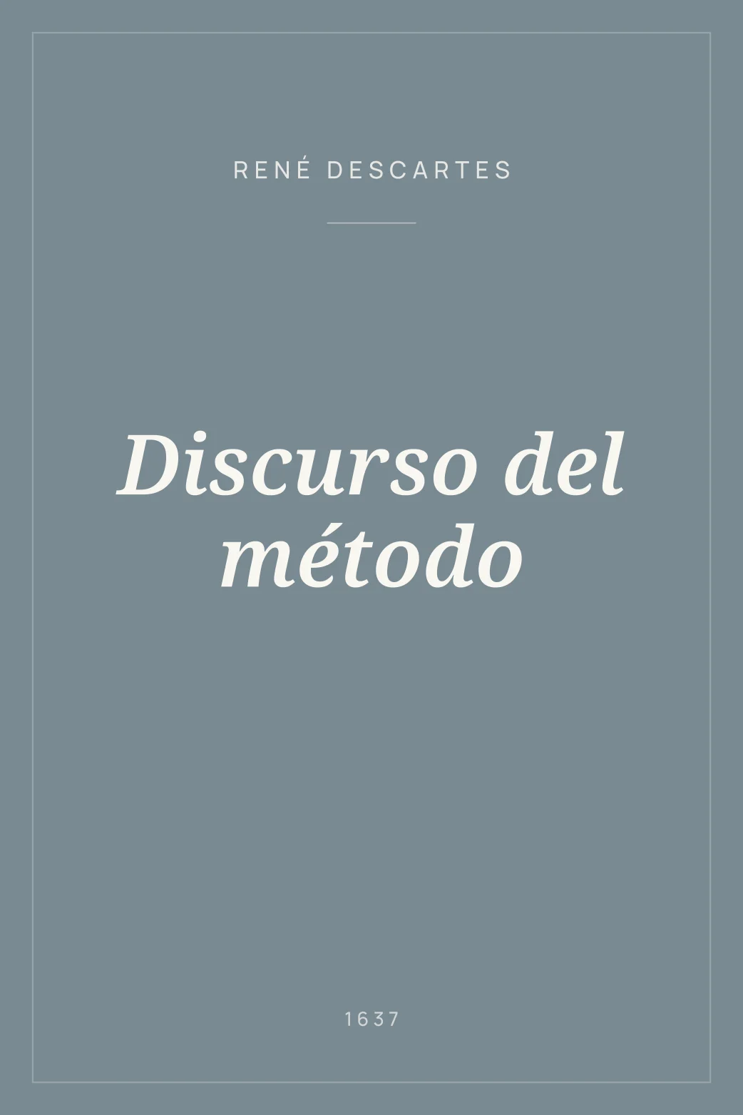 Portada de Discurso del método