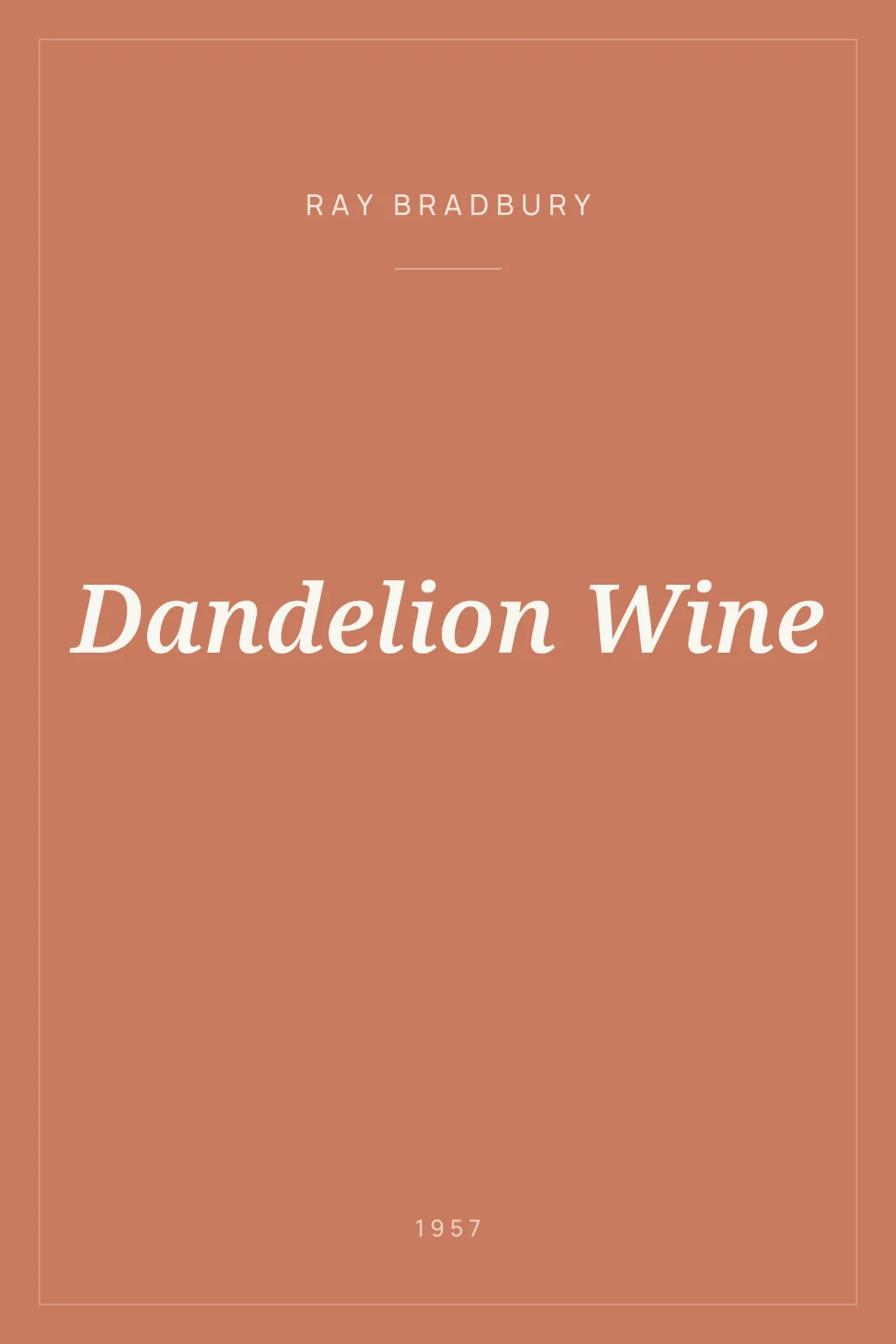 Portada de Dandelion Wine