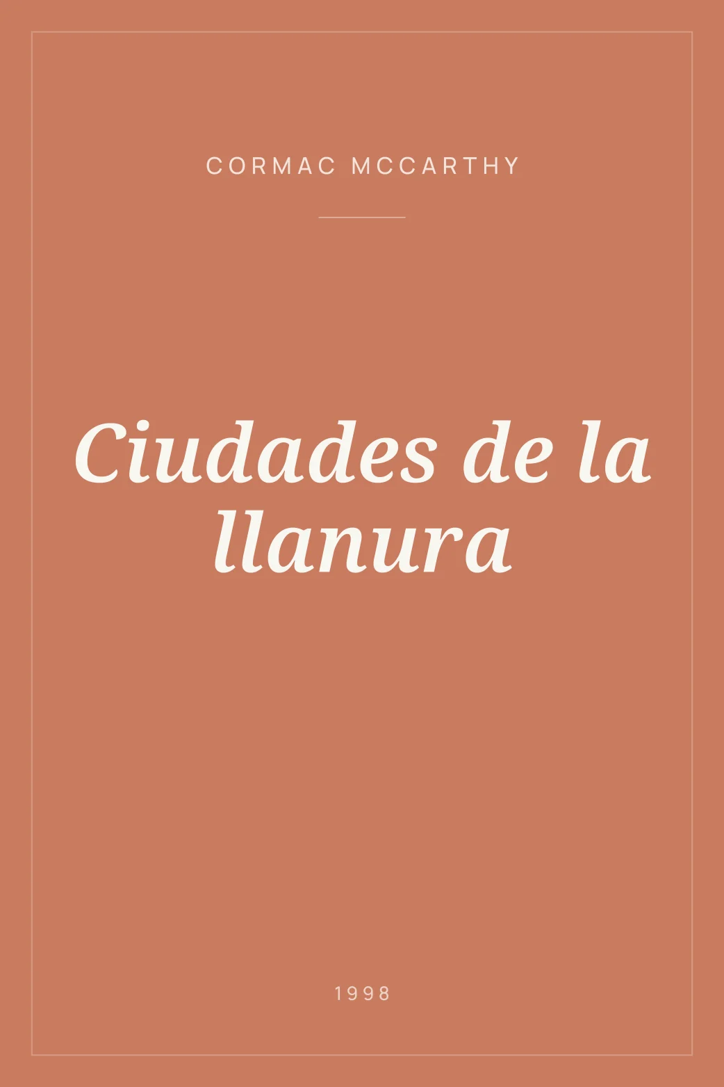Portada de Ciudades de la llanura