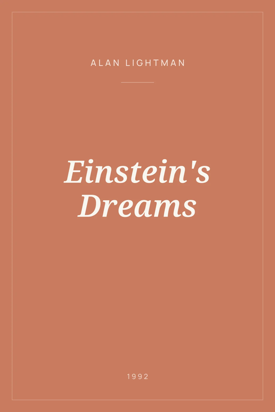 Portada de Einstein's Dreams