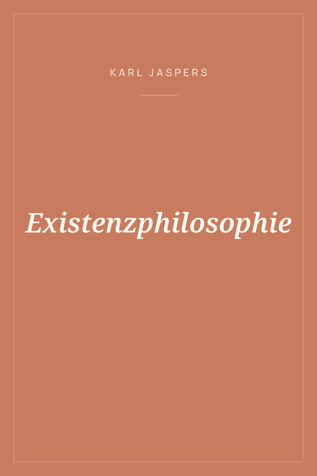 Portada de Existenzphilosophie