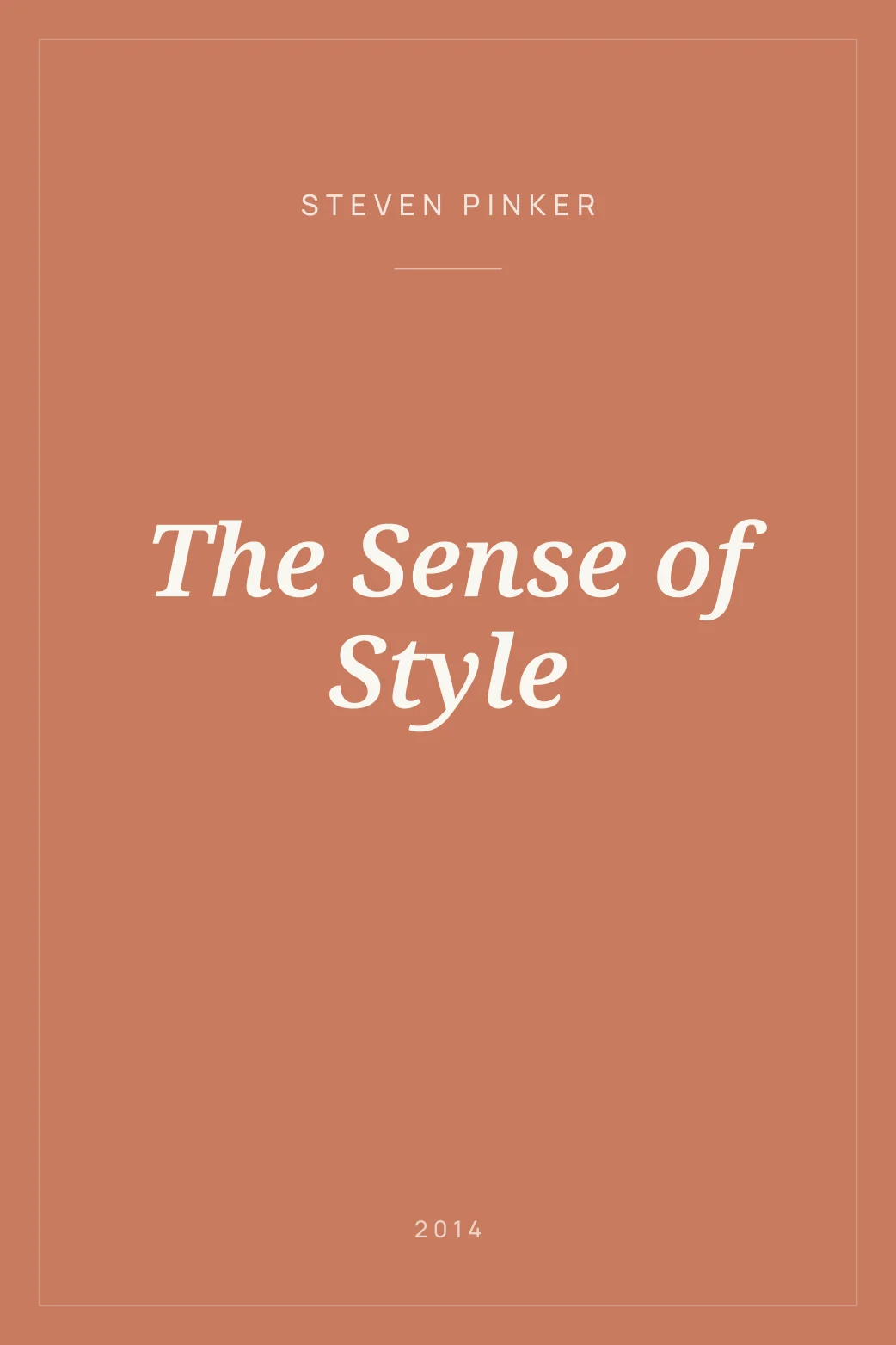 Portada de The Sense of Style