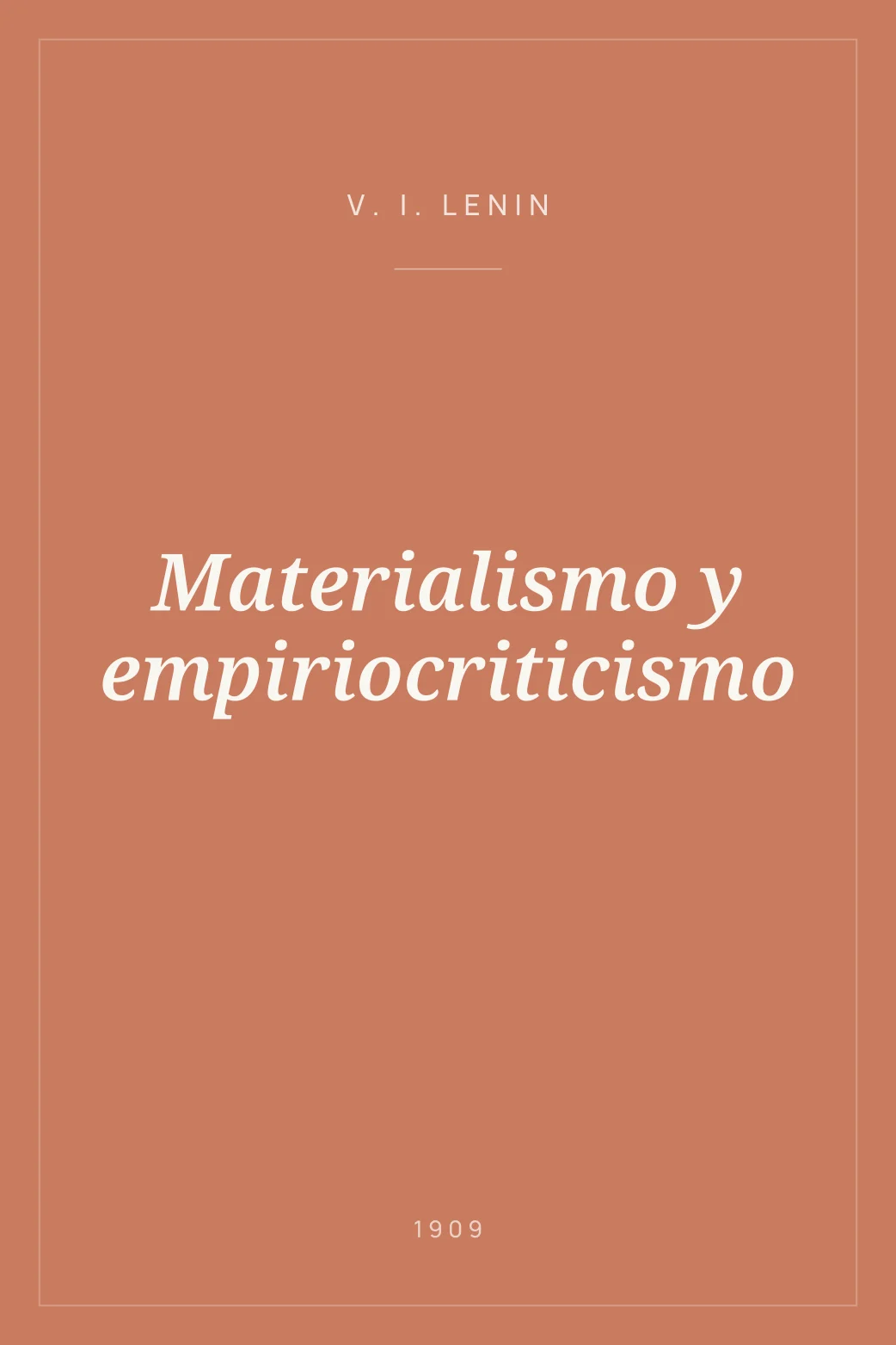 Portada de Materialismo y empiriocriticismo