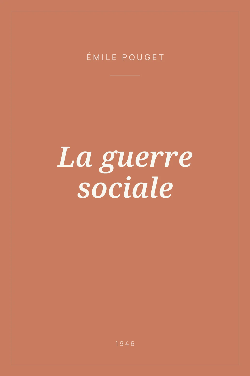 Portada de La guerre sociale
