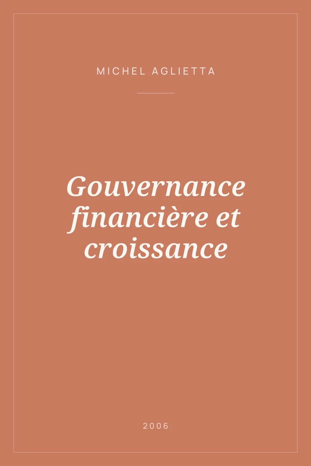 Portada de Gouvernance financière et croissance